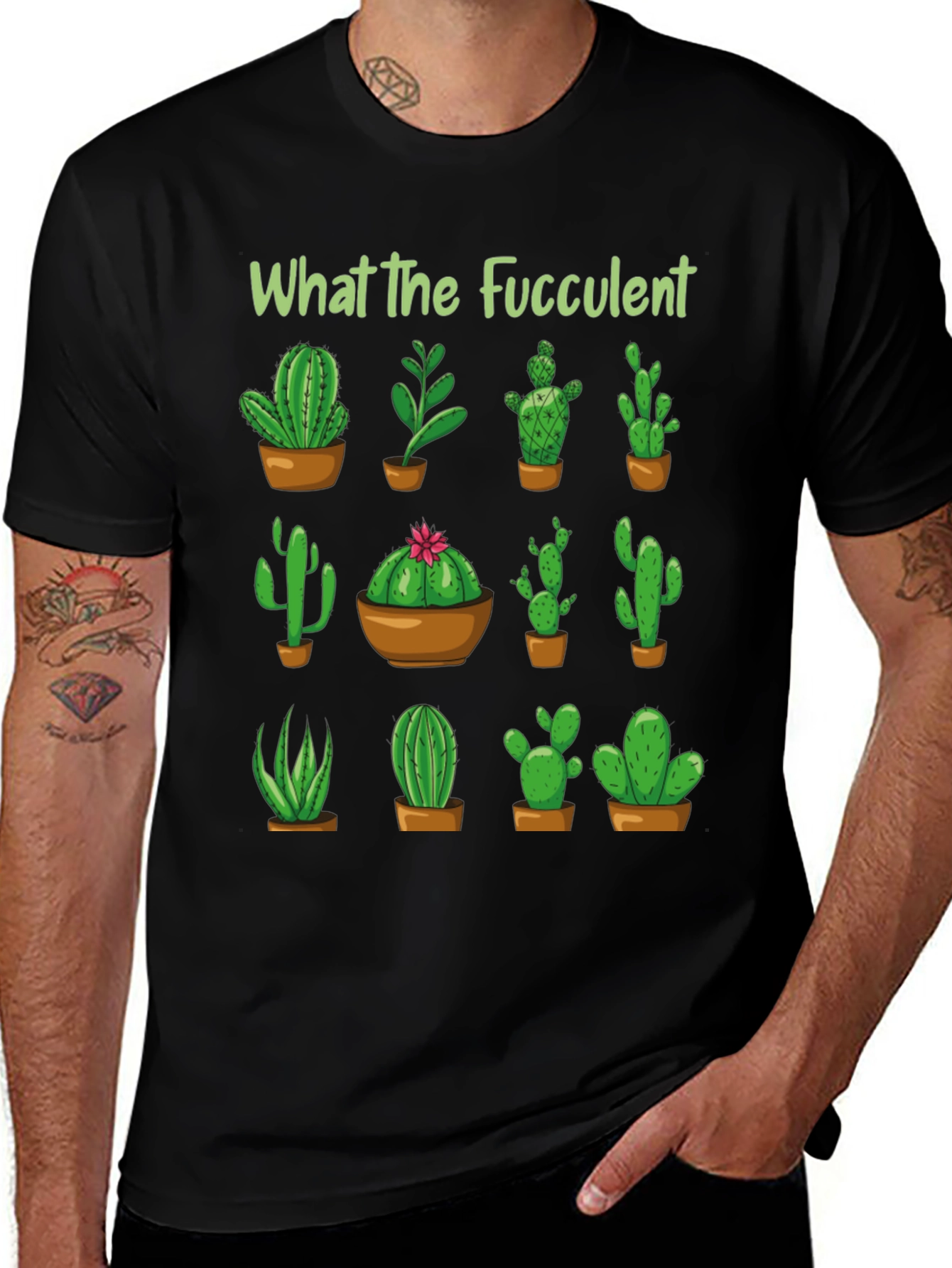 Variant 11 of What The Fucculent Cactus T-Shirt