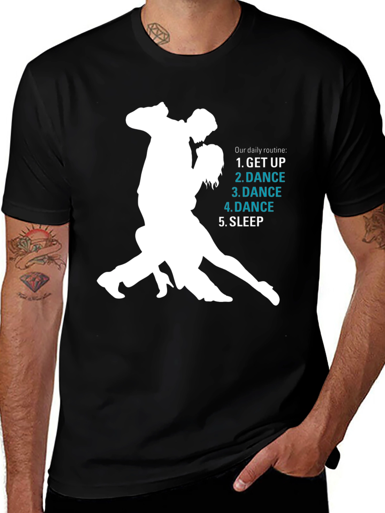 Variant 9 of Dance Routine Graphic Tee - Black