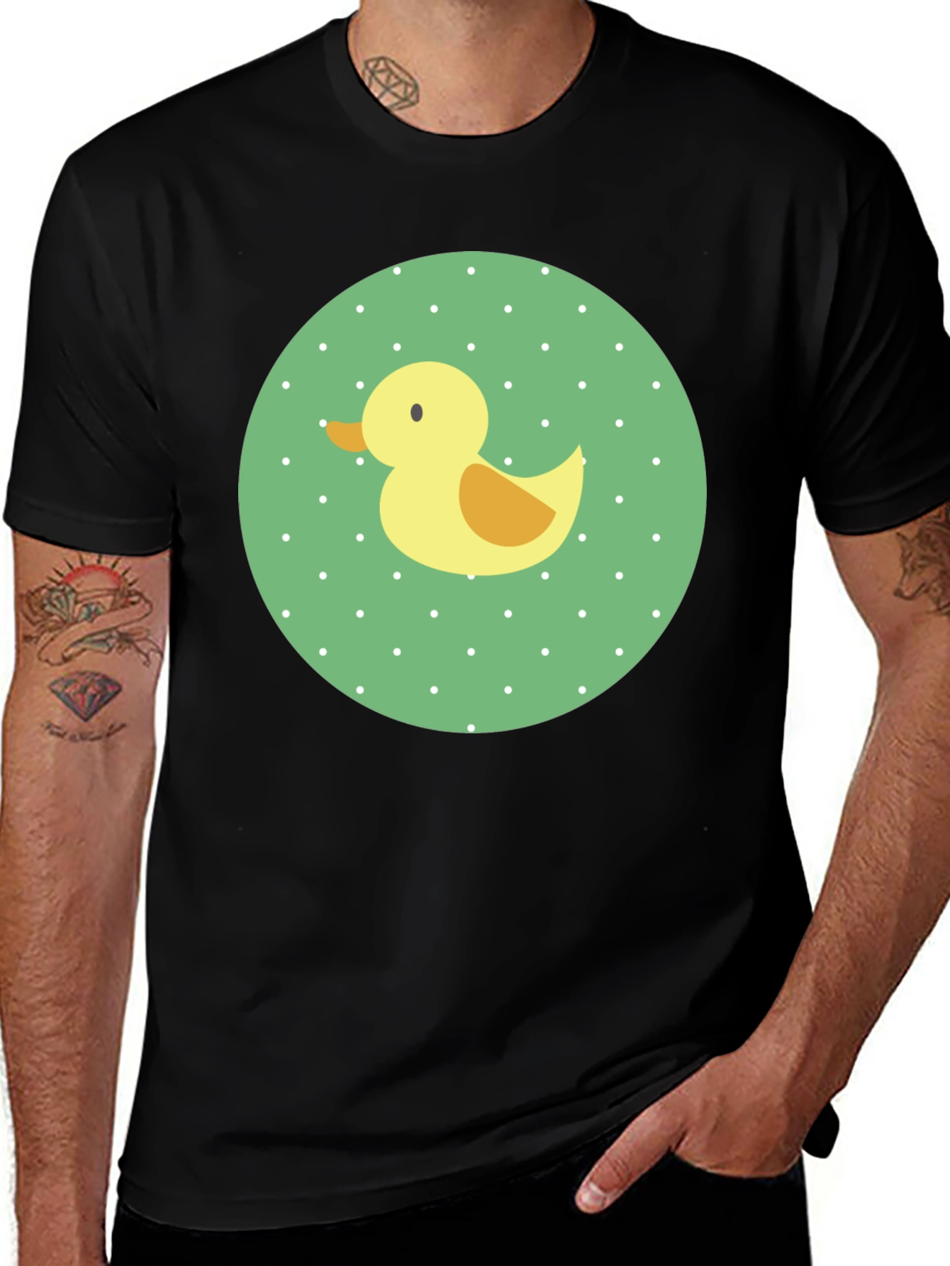 Variant 11 of Duck Print T-Shirt - Cute Casual Top