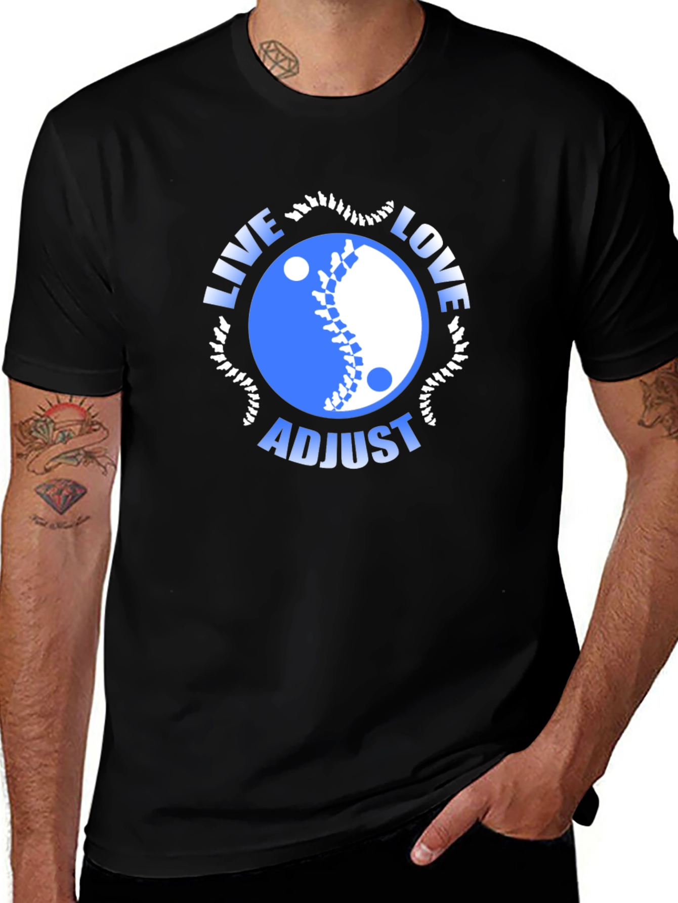 Variant 28 of Chiropractor Yin Yang T-Shirt
