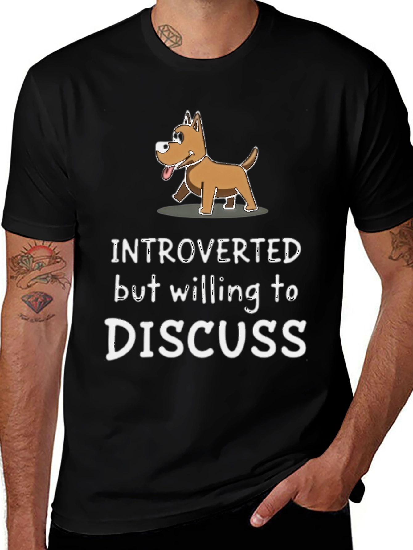 Variant 7 of Introverted Dog Lover T-Shirt - Discuss