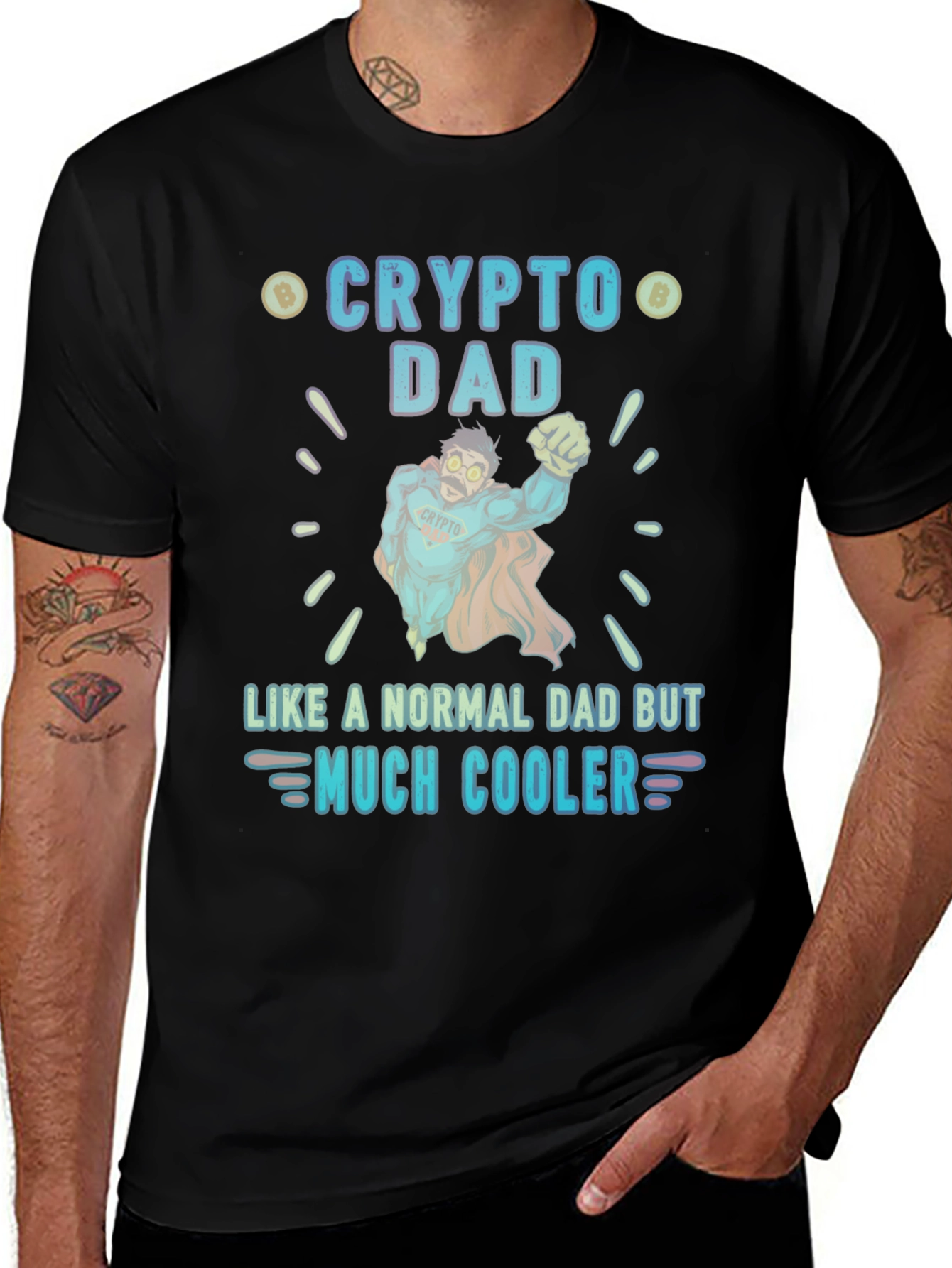 Crypto Dad T-Shirt - Much Cooler Father's Day Gift