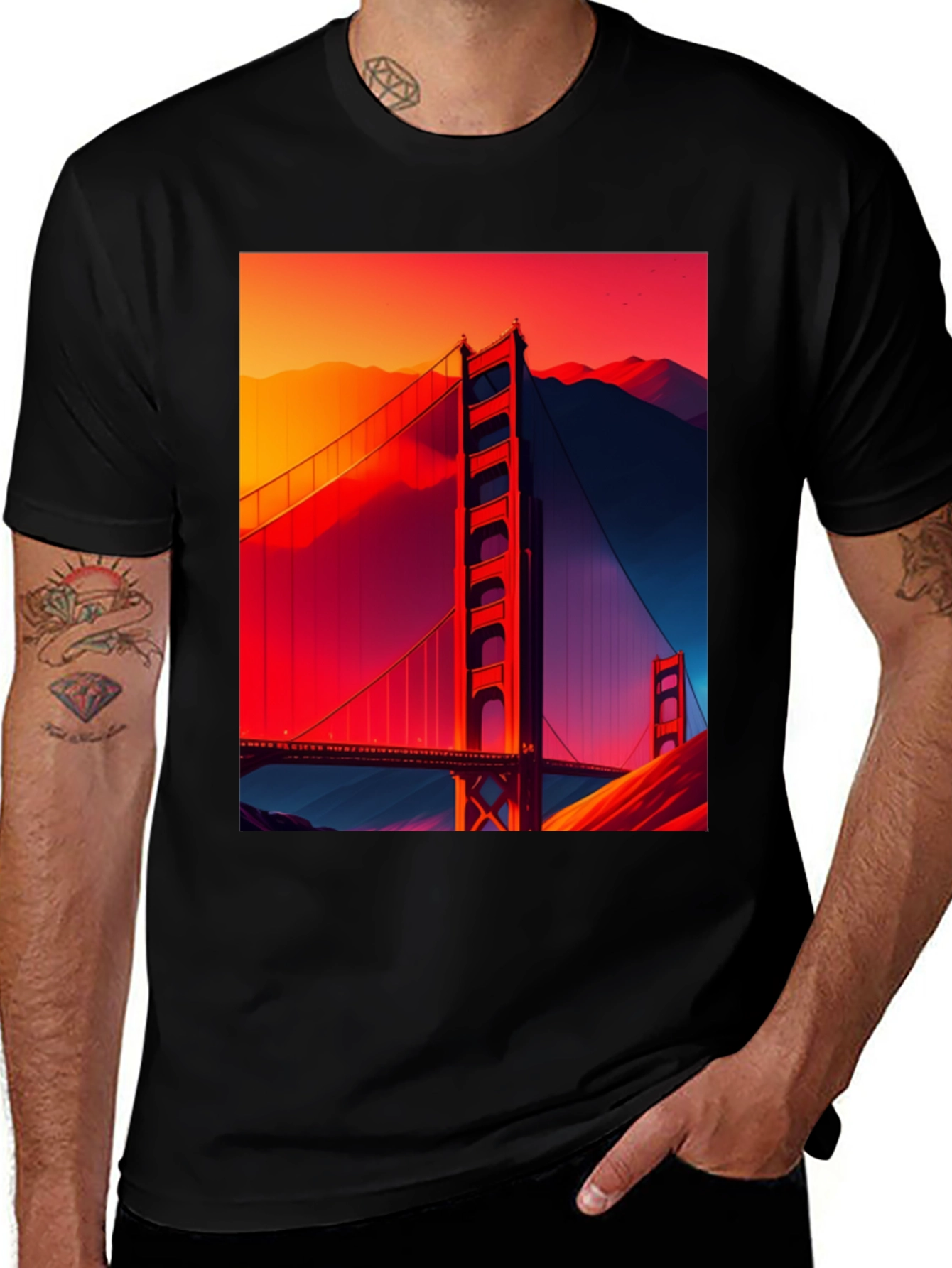 Variant 27 of Golden Gate Bridge Graphic Tee - Unique Design