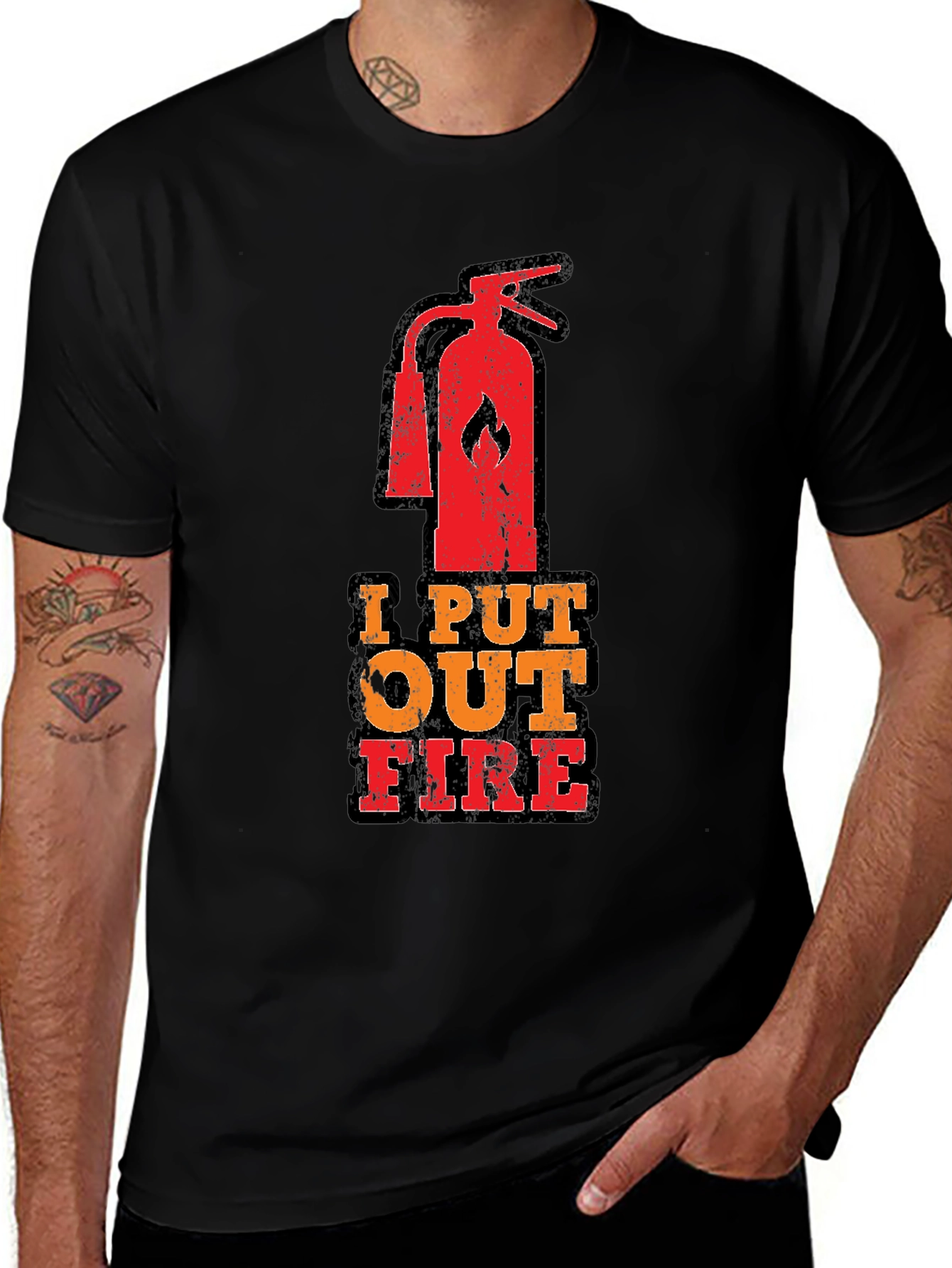 Variant 4 of I Put Out Fire Extinguisher Graphic T-Shirt