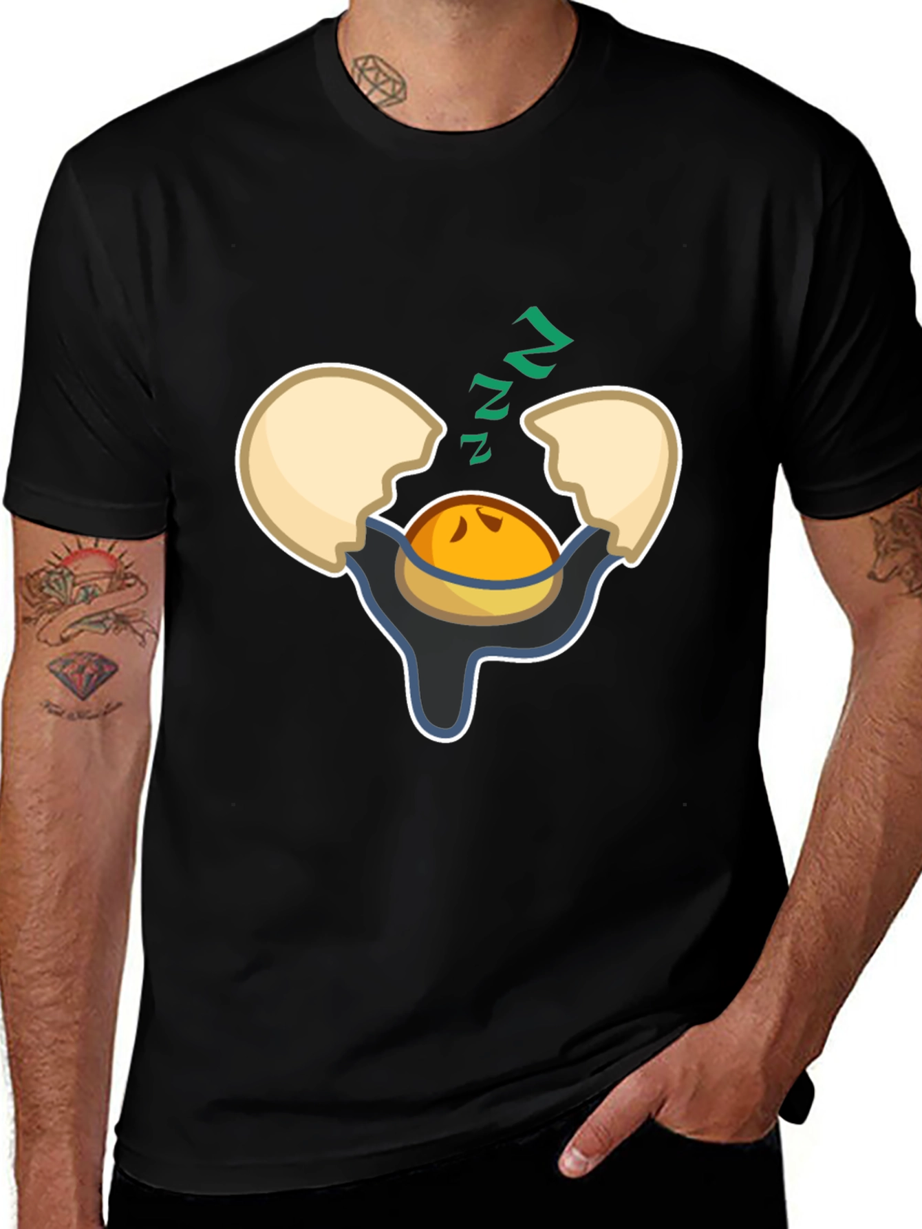 Variant 12 of Sleeping Egg Graphic Tee - Comfortable & Stylish