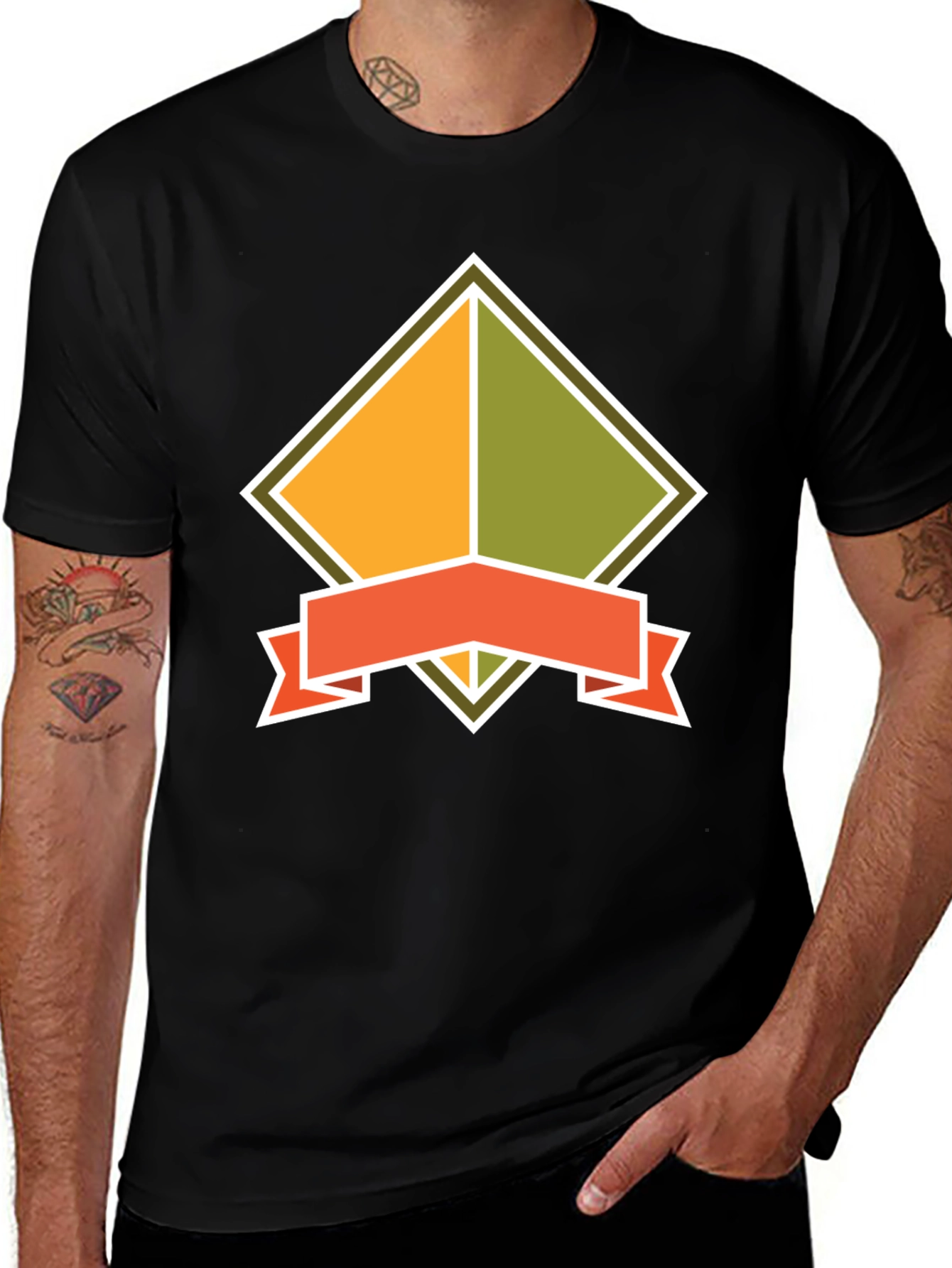 Variant 25 of Retro Diamond Patch T-Shirt