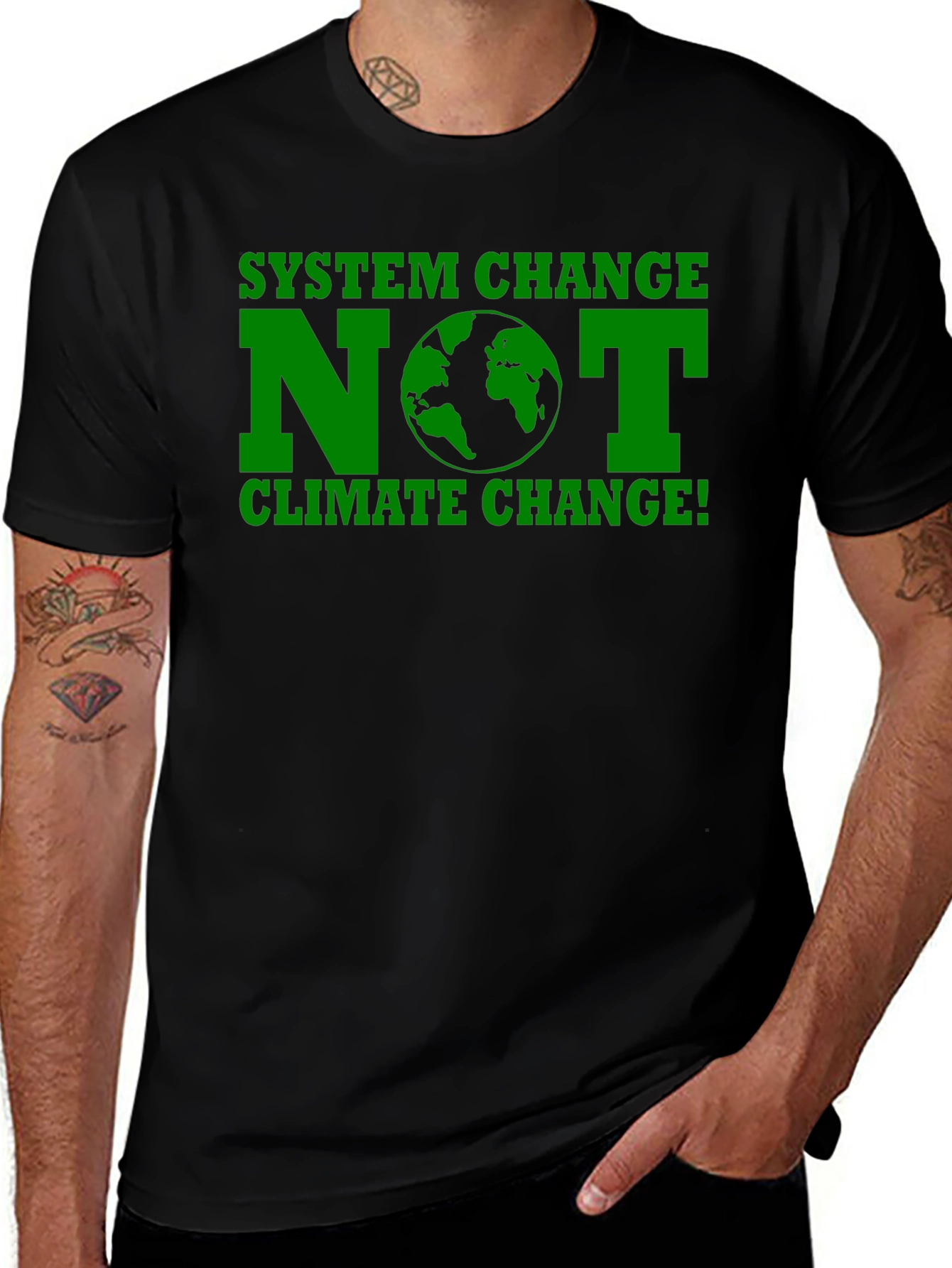 Variant 30 of System Change NOT Climate Change T-Shirt