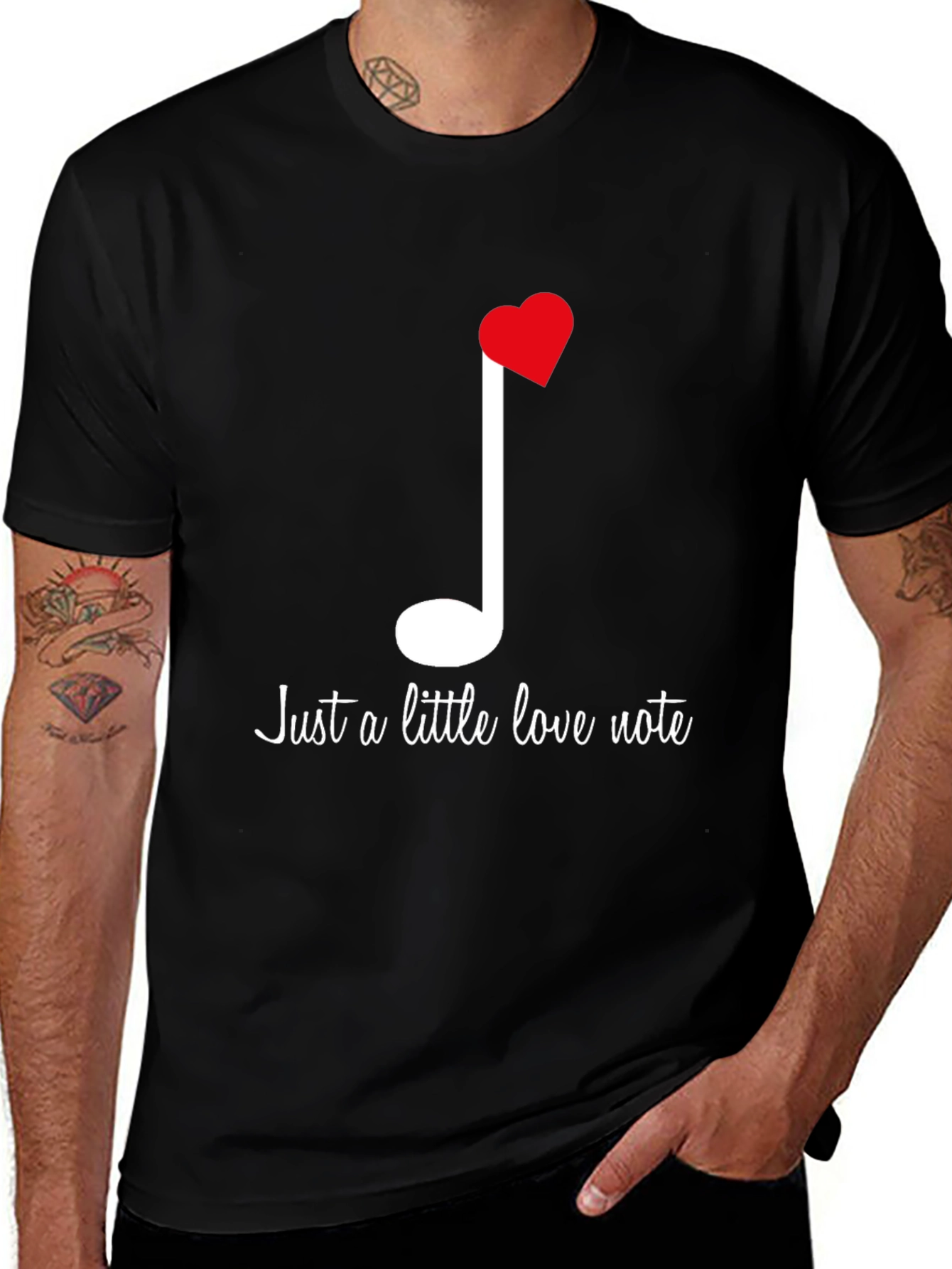 Variant 22 of Love Note T-Shirt: Musical Heart Tee