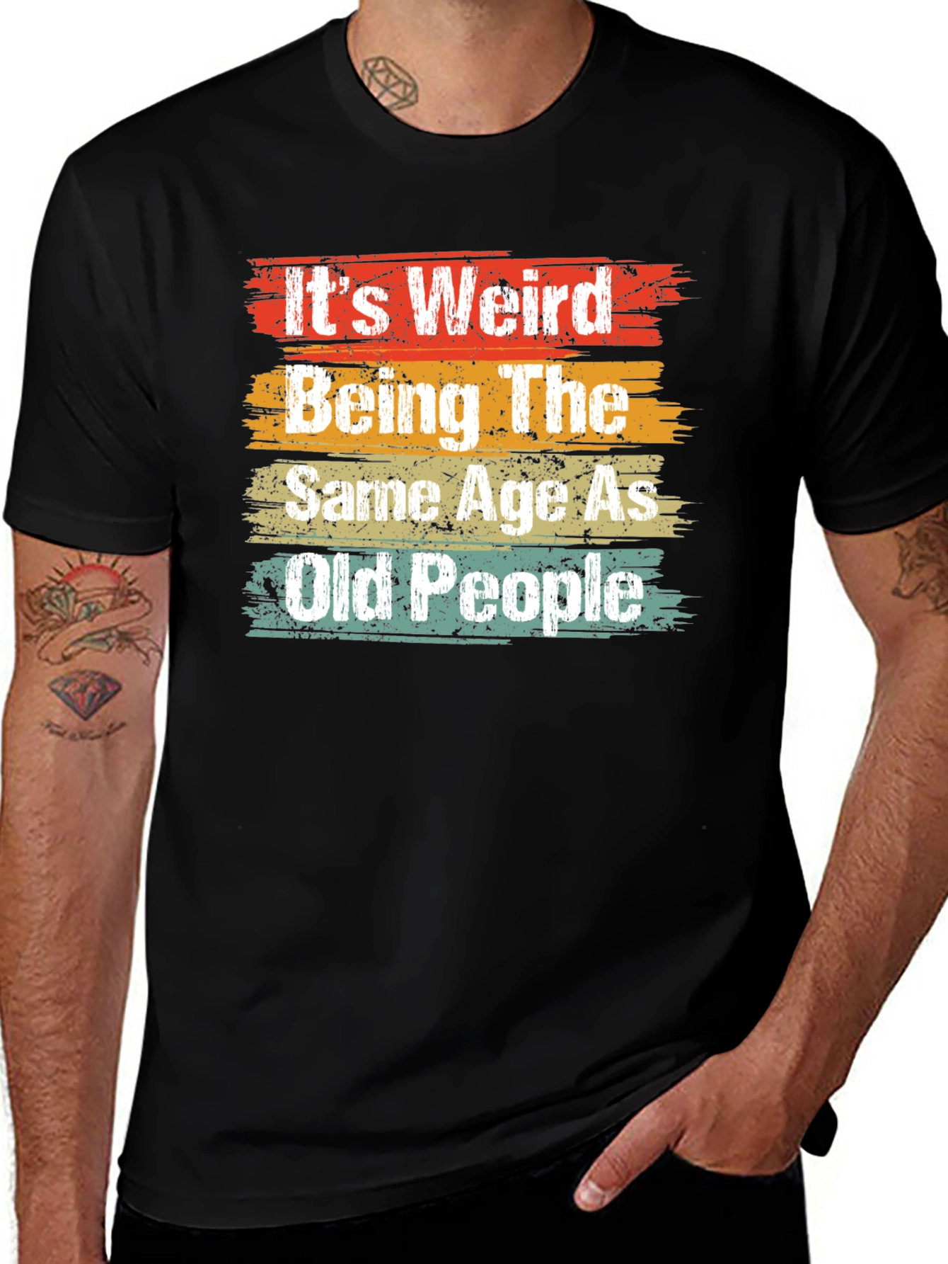 Variant 5 of Funny 'Same Age As Old People' Graphic Tee