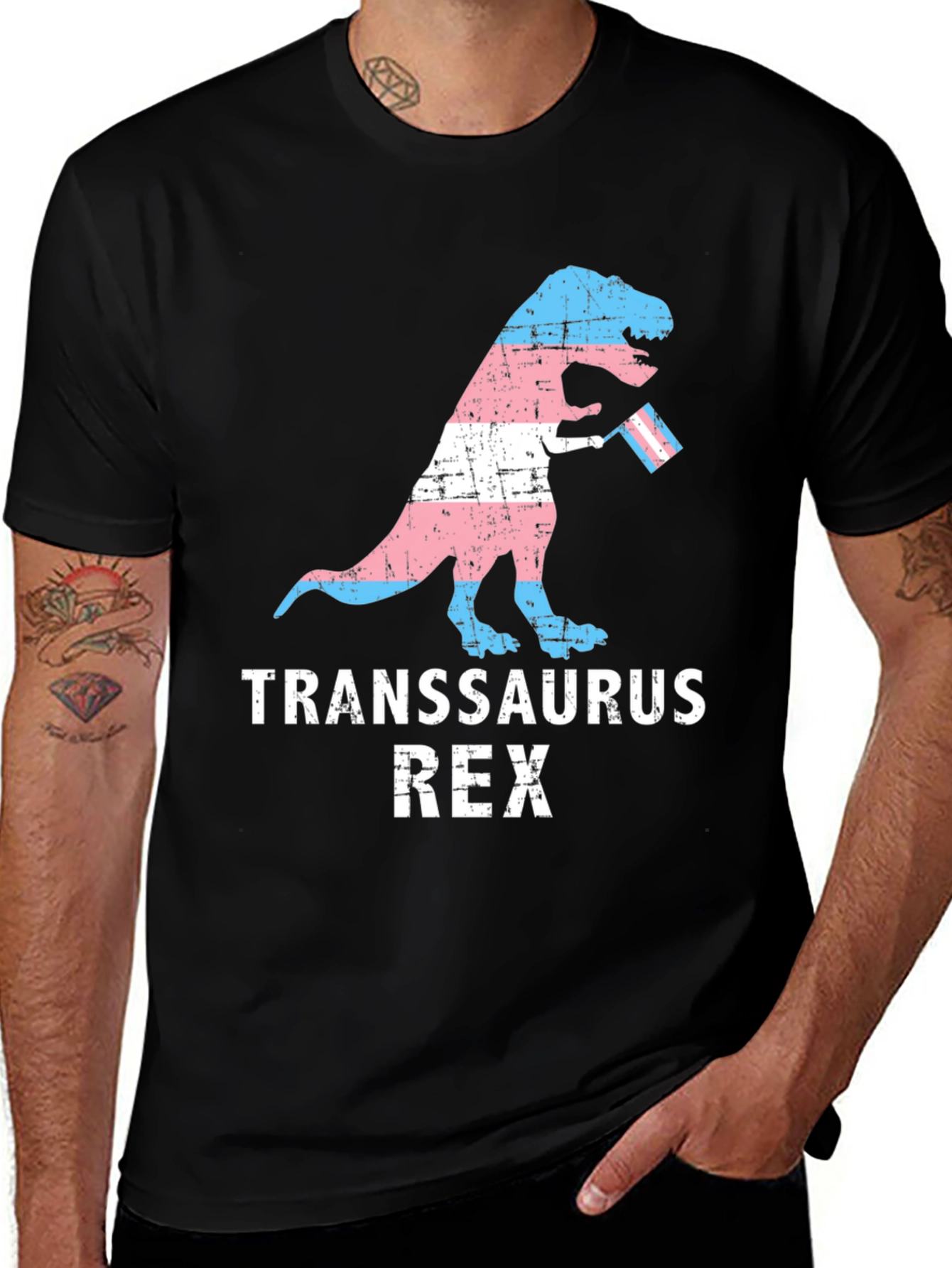Transsaurus Rex T-Shirt - LGBTQ Pride