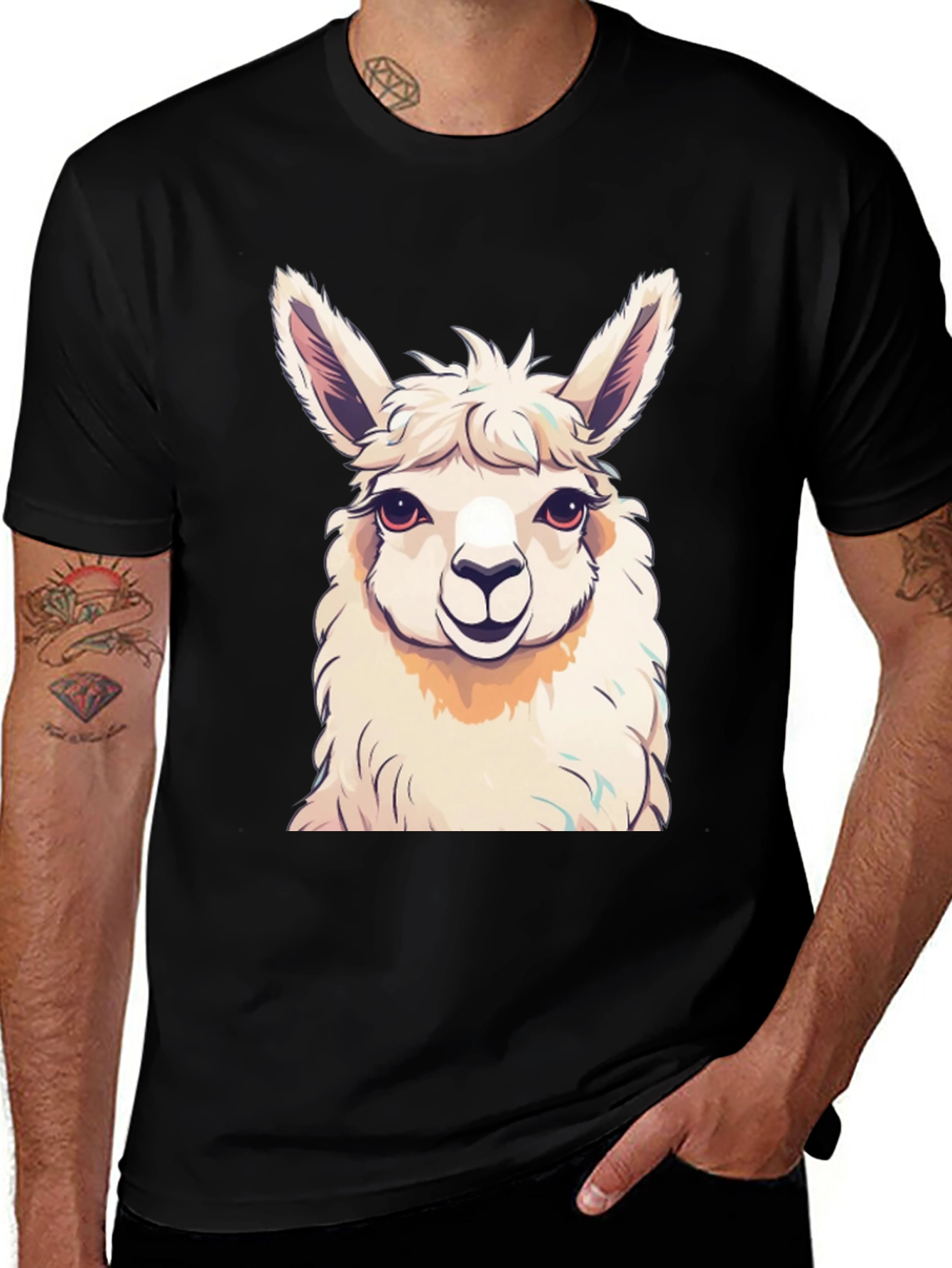 Variant 13 of Llama Graphic T-Shirt - Trendy Animal Tee