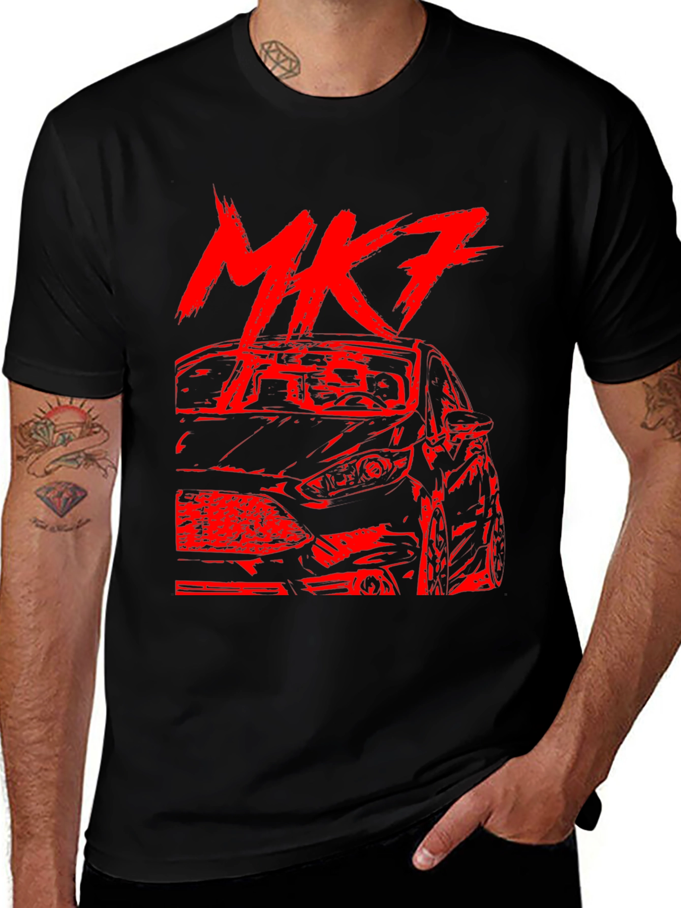 MK7 Car Graphic T-Shirt - Black