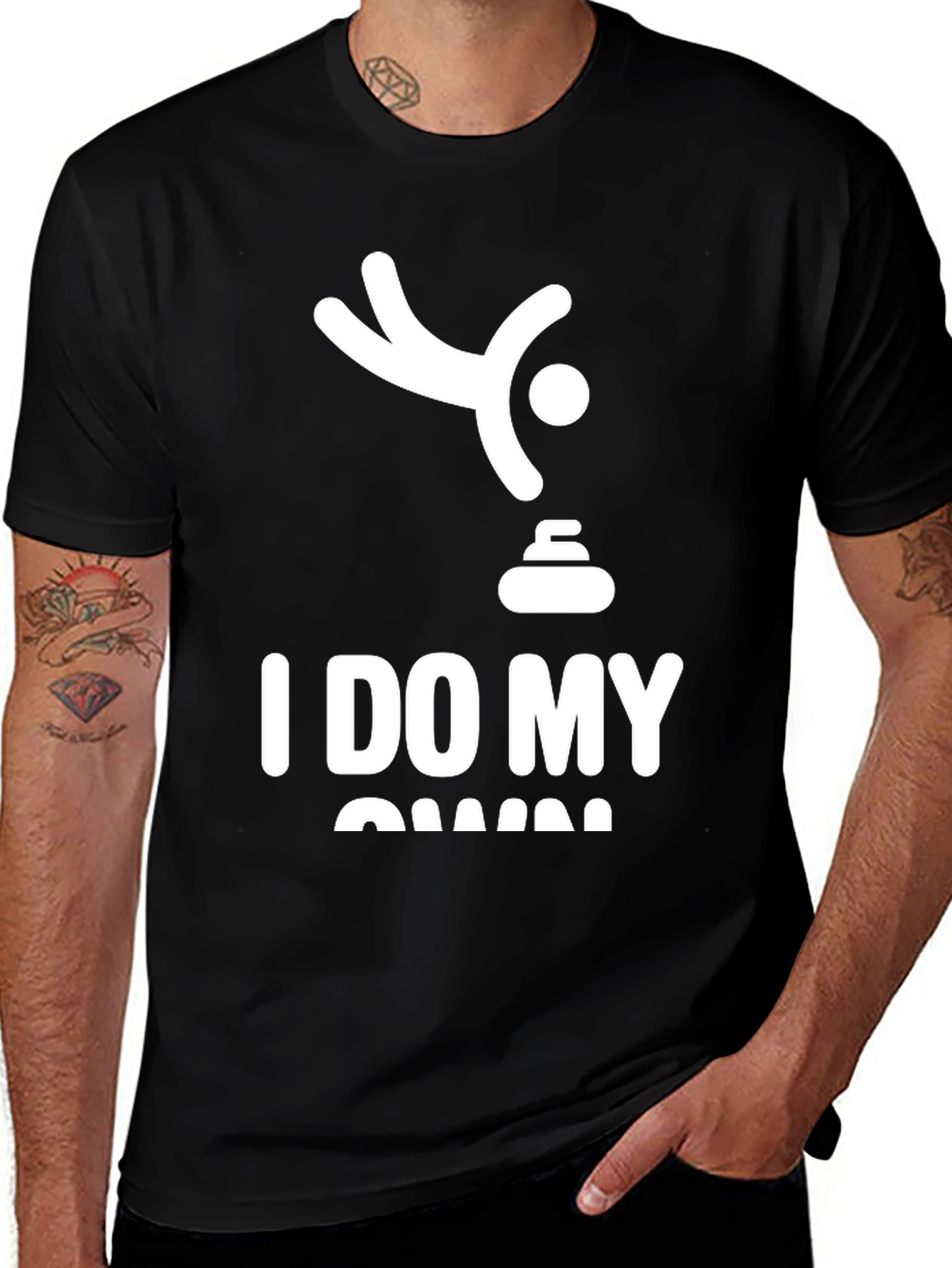 Variant 3 of I Do My Own Stunts Curling T-Shirt