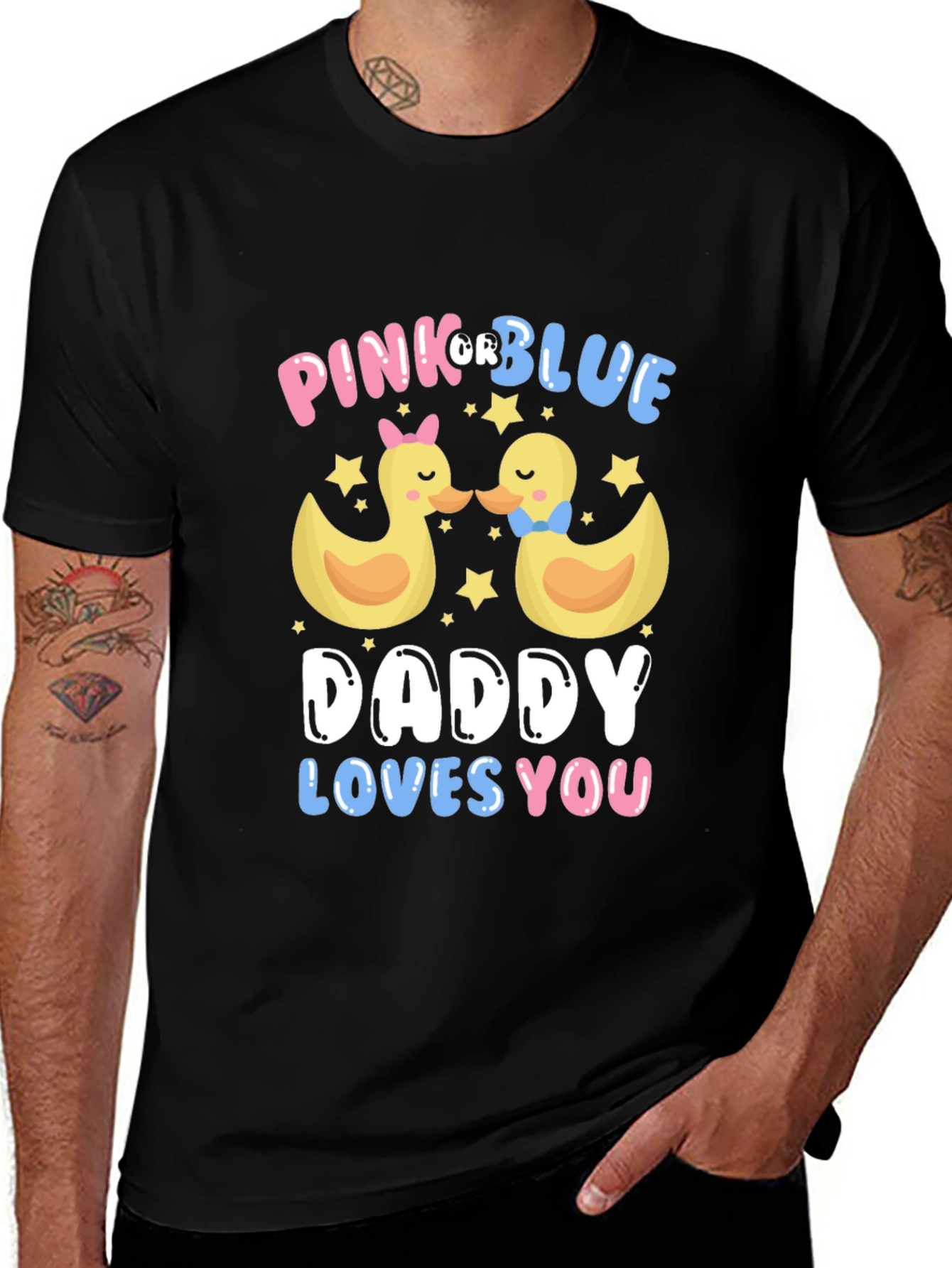 Pink or Blue Daddy Loves You T-Shirt