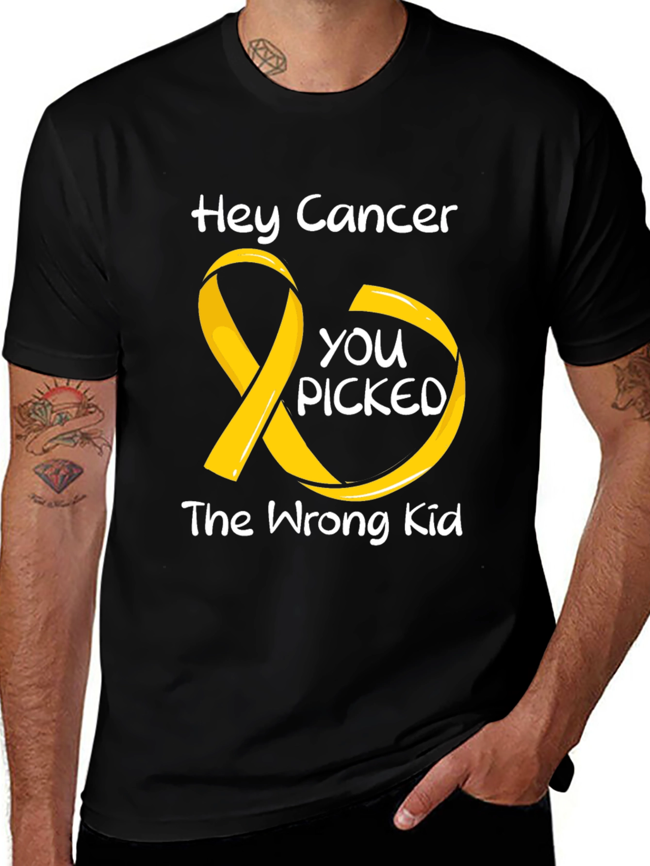 Variant 30 of Hey Cancer You Picked the Wrong Kid T-Shirt