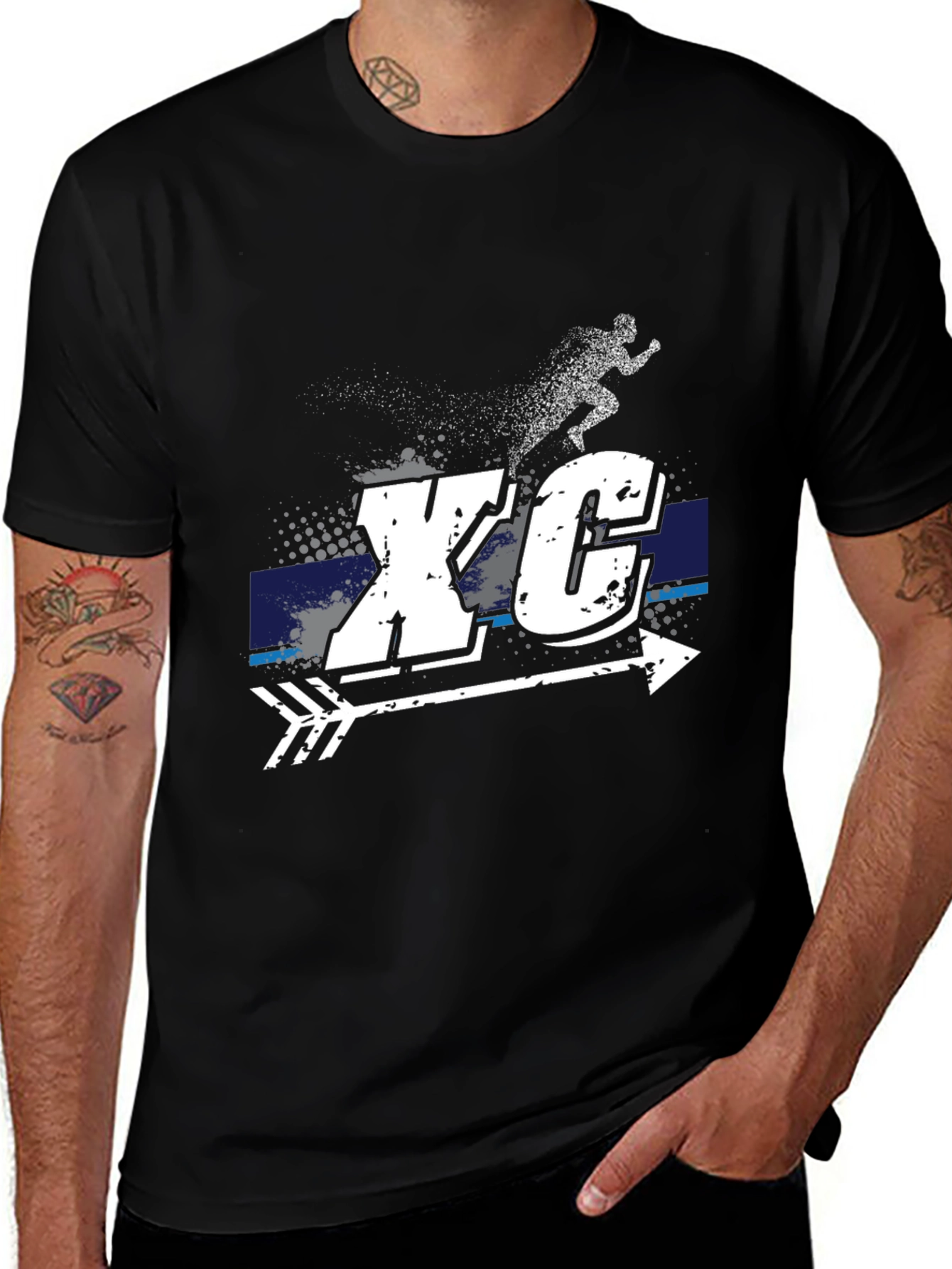 Variant 16 of XC Cross Country Running T-Shirt Arrow Graphic