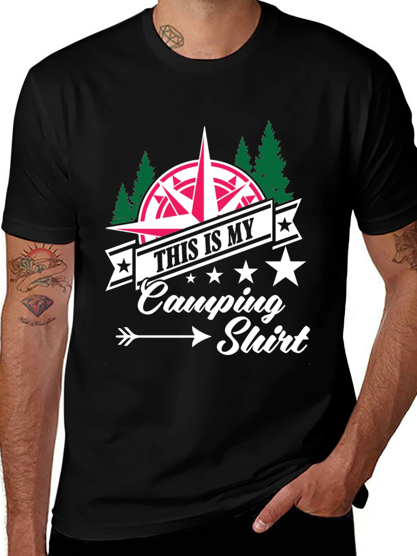 Variant 27 of Camping Shirt - This is My Camping Shirt - Black Tee