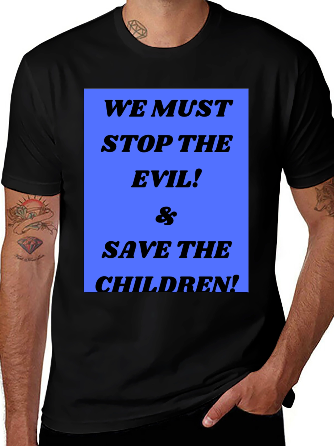 Variant 13 of Stop The Evil Save The Children Graphic Tee