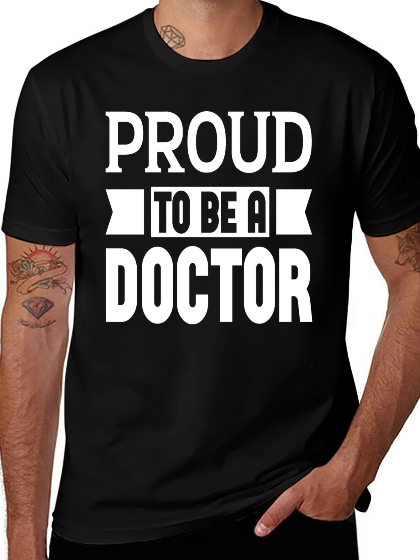 Variant 30 of Proud to be a Doctor Black T-Shirt