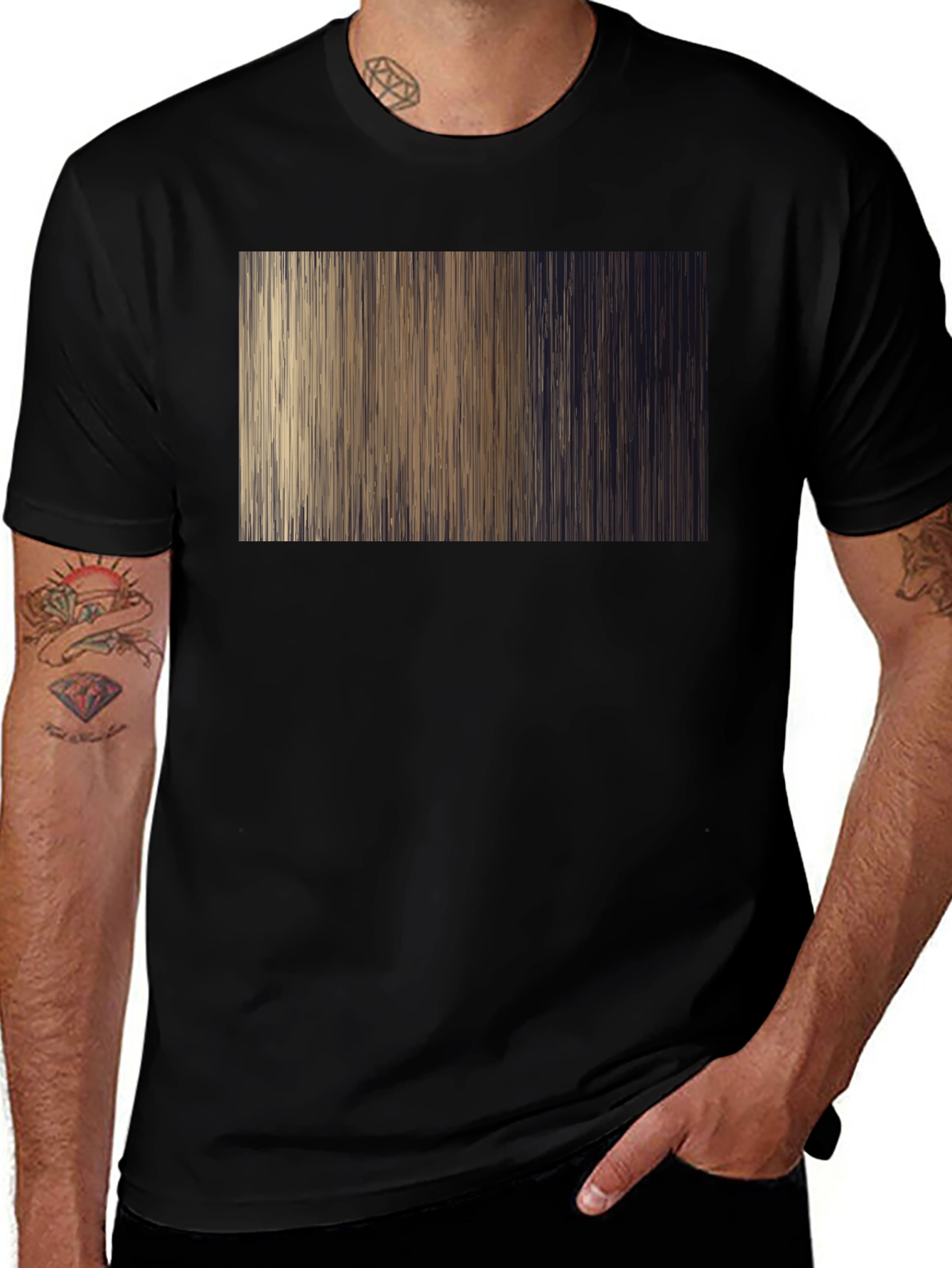 Variant 25 of Stylish Graphic Print Black T-Shirt for Men