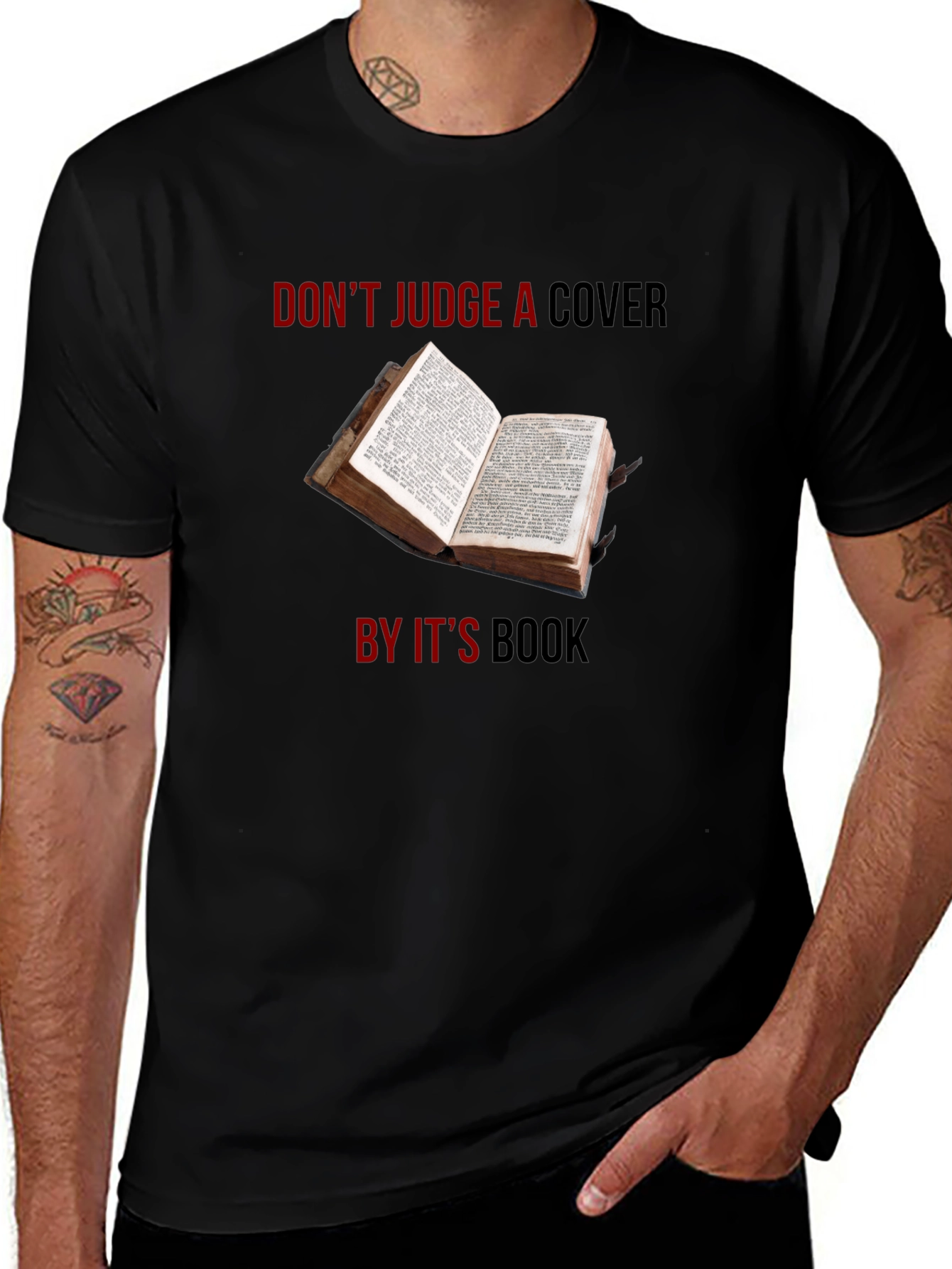 Variant 24 of Don't Judge a Cover T-Shirt - Book Lover's Tee