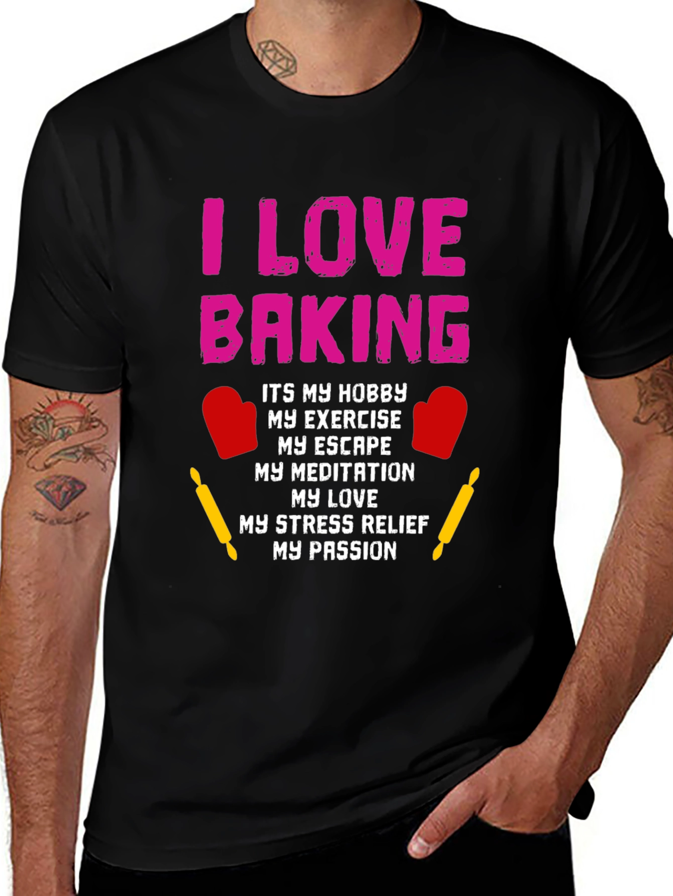 Variant 18 of I Love Baking Hobby T-Shirt