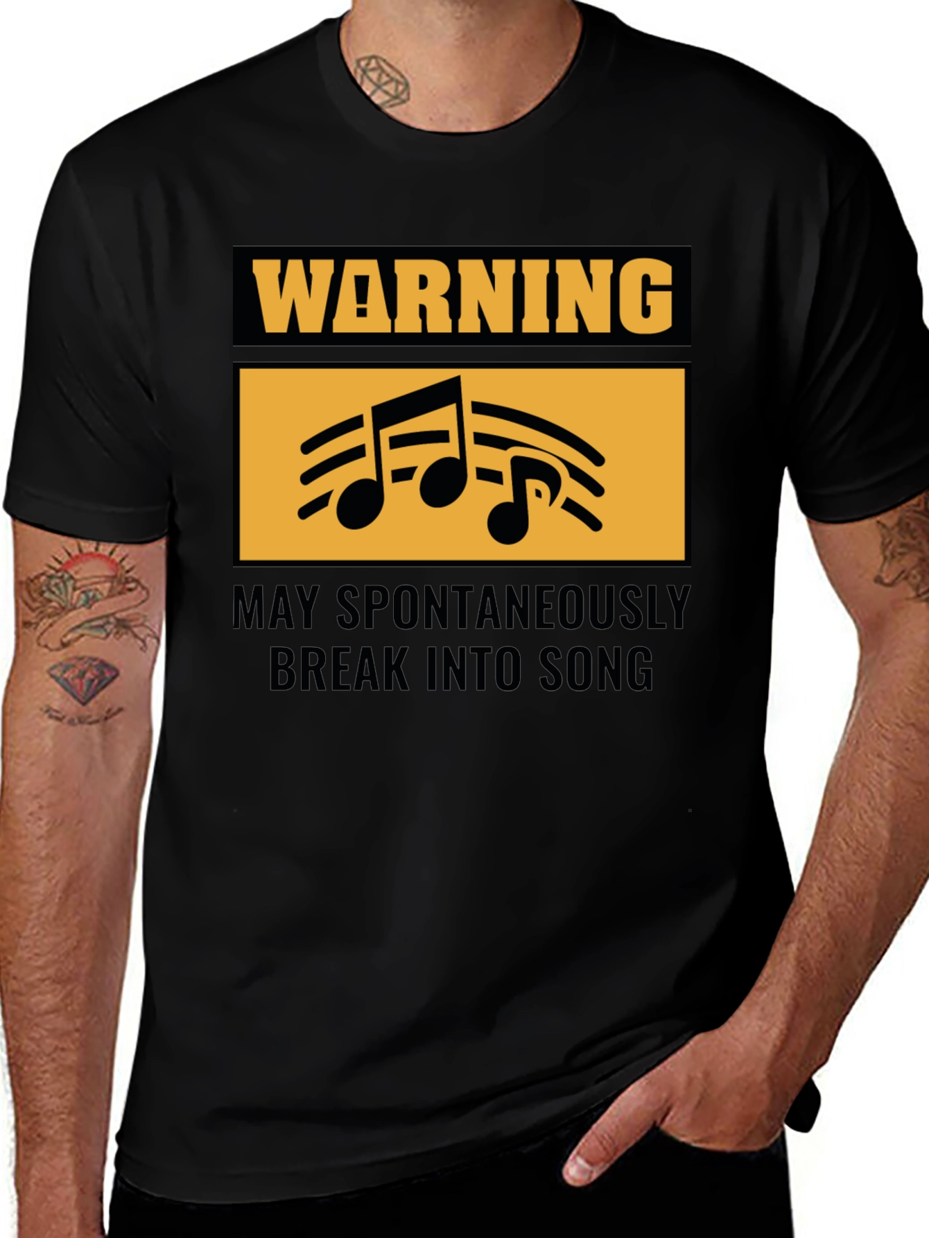 Variant 11 of Warning May Spontaneously Break into Song Black T-Shirt