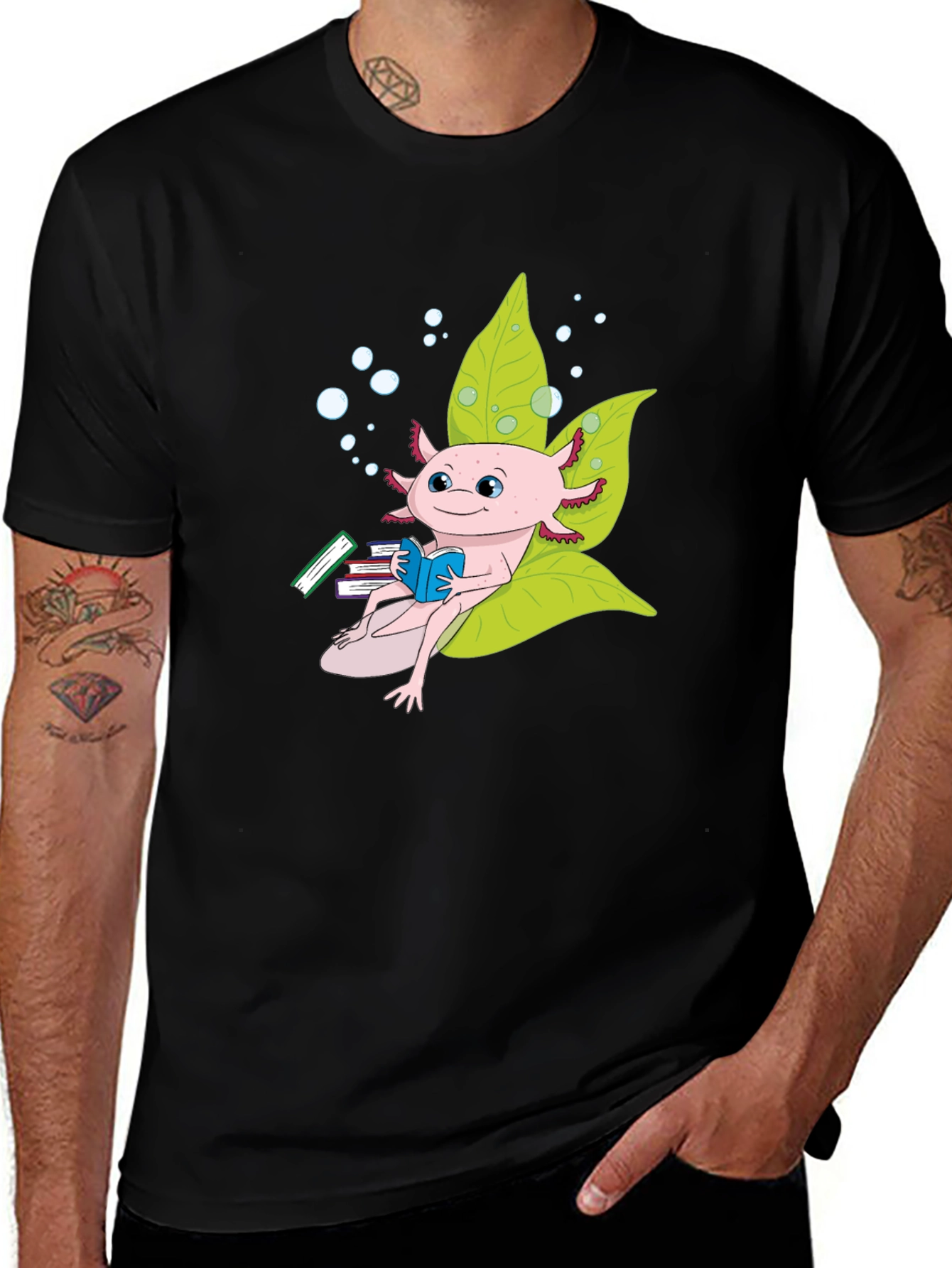 Variant 18 of Axolotl Bookworm T-Shirt - Unique & Stylish Tee