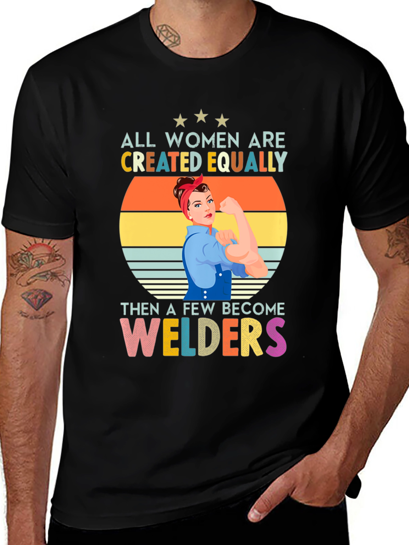 Black Empowered Women Welders T-Shirt main image