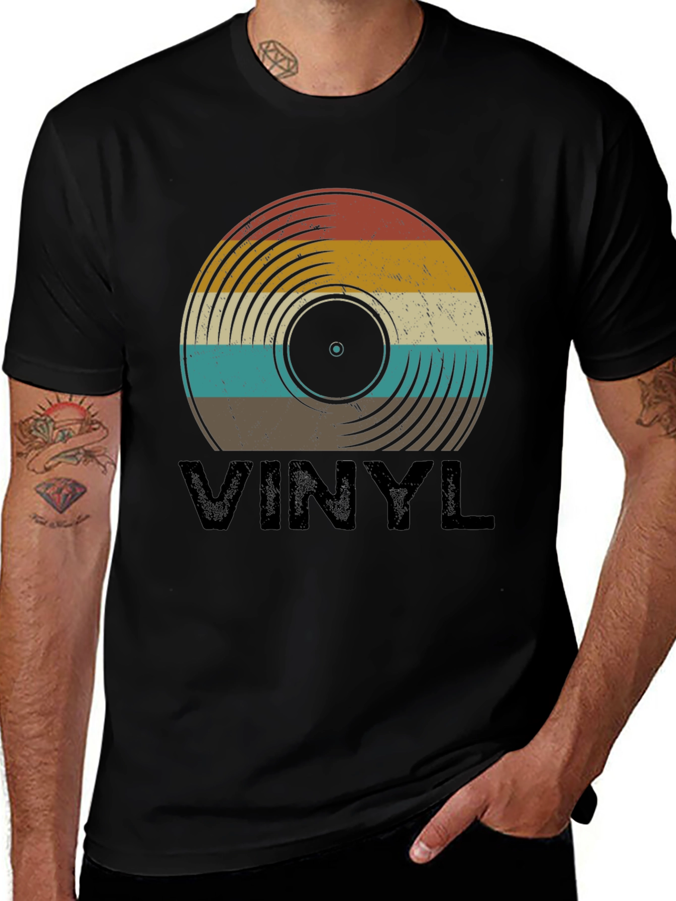 Variant 27 of Vintage Vinyl Record T-Shirt - Retro Music Tee