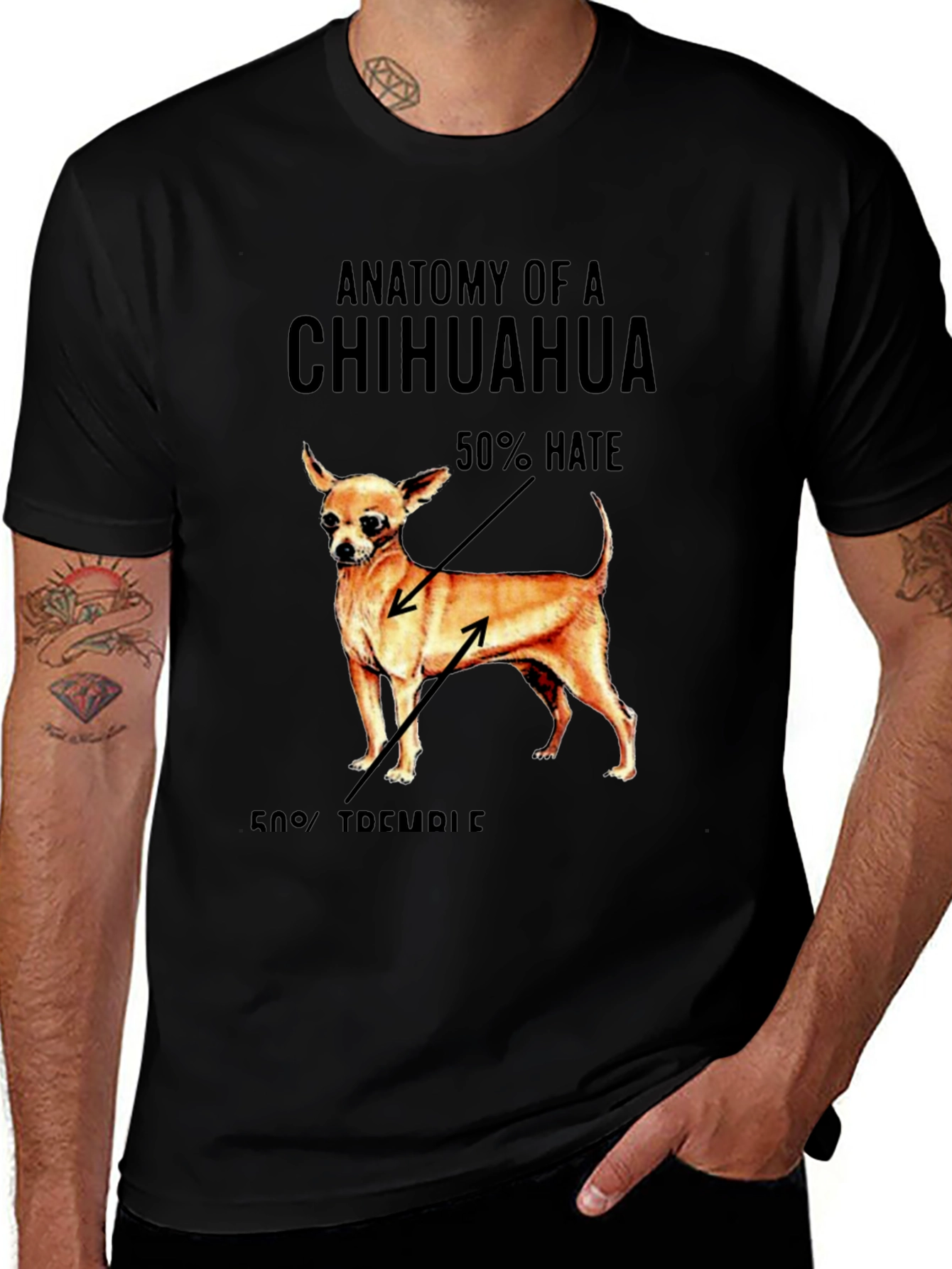 Variant 21 of Anatomy of a Chihuahua Graphic Tee