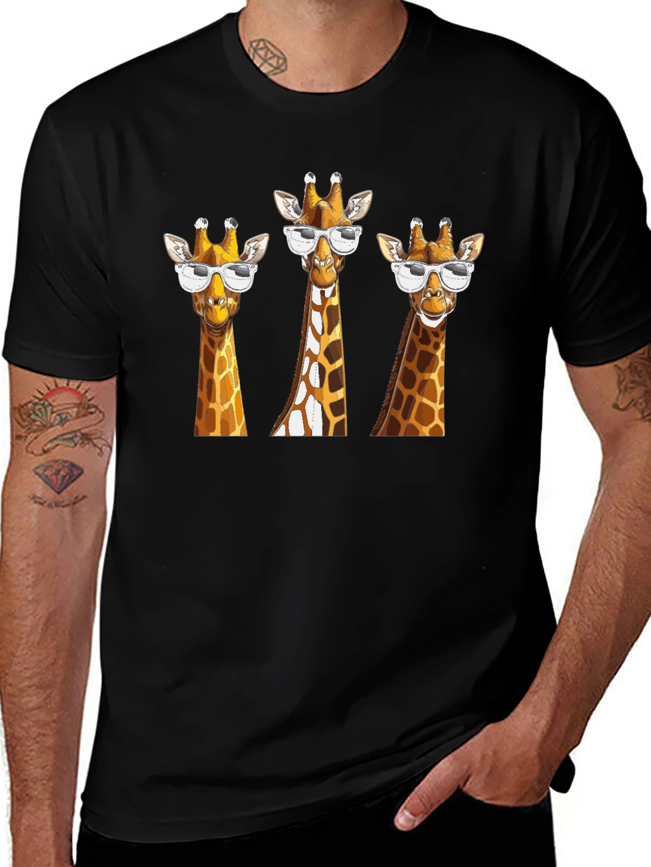 Variant 29 of Cool Giraffe Crewneck T-Shirt