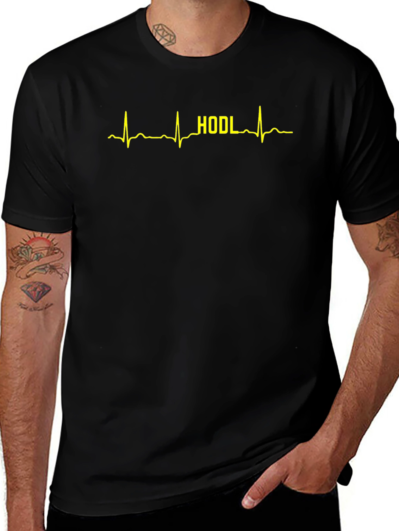 Variant 30 of HODL Heartbeat T-Shirt - Crypto Investor Tee