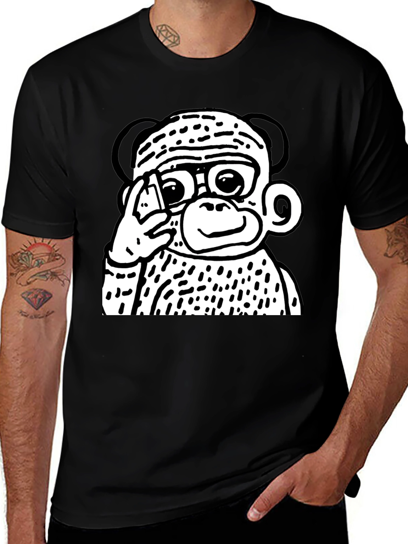 Variant 20 of Monkey Glasses T-Shirt