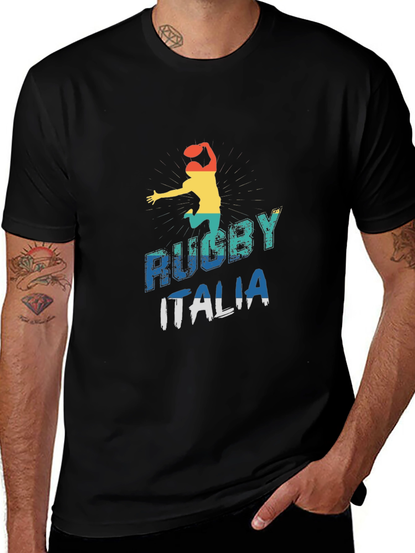 Variant 9 of Rugby Italia Graphic Tee - Sporty Mens T-Shirt