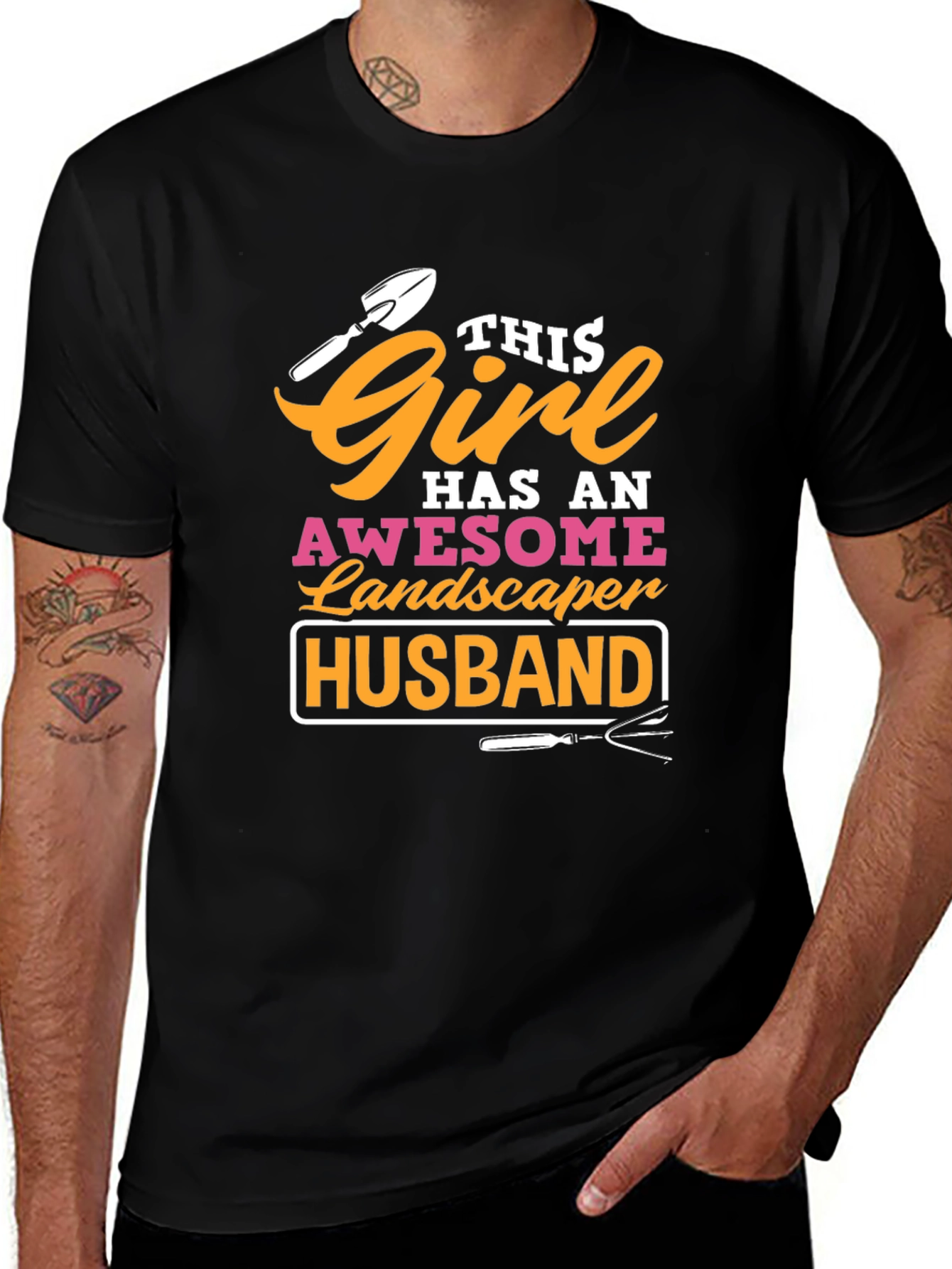 Variant 5 of Awesome Landscaper Husband Graphic T-Shirt