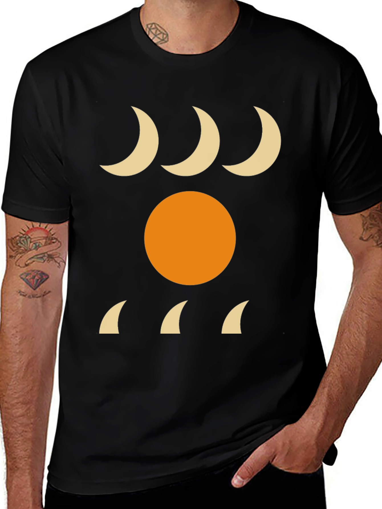 Variant 6 of Minimalist Sun & Moon Graphic Tee