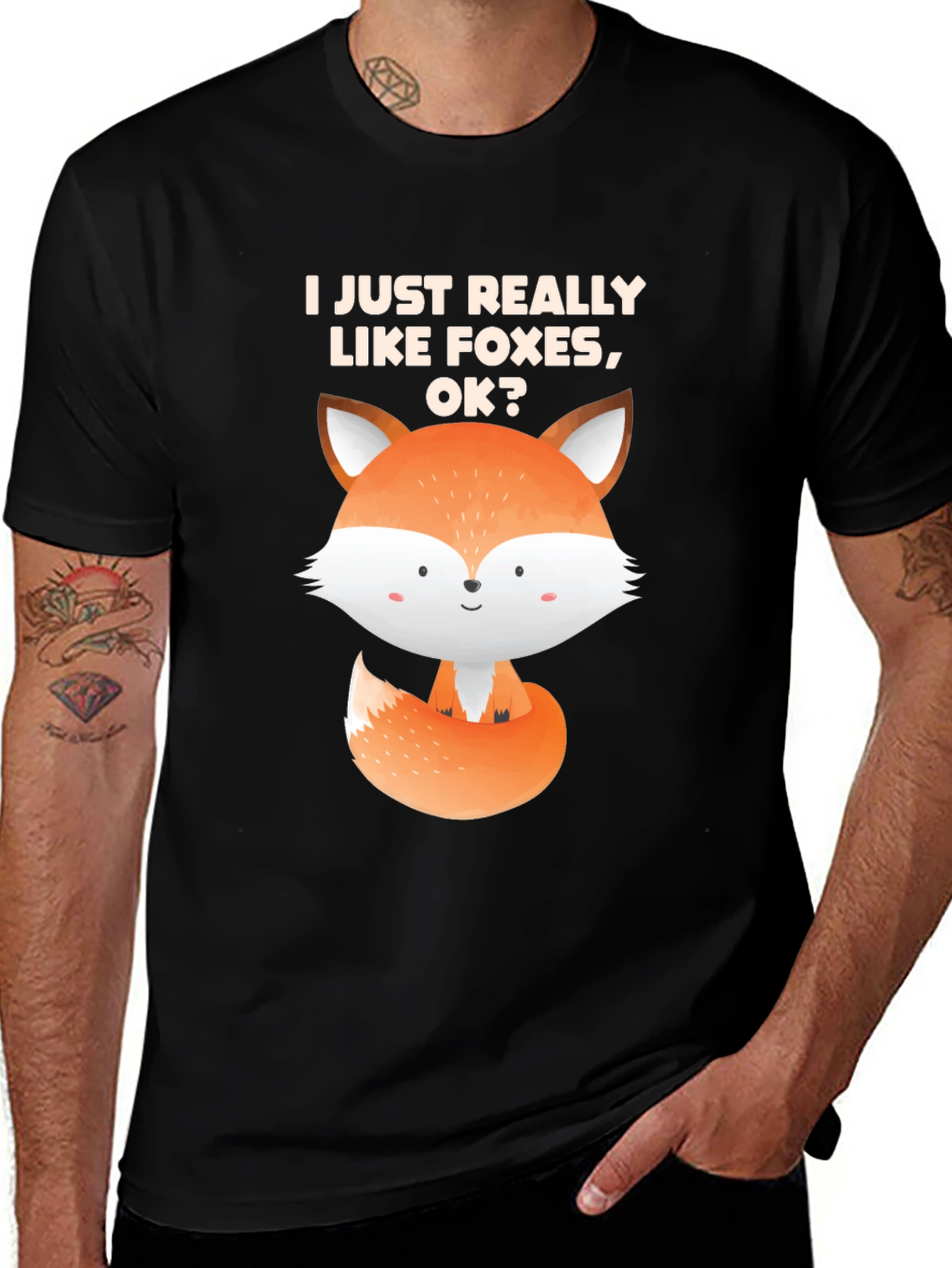 Variant 22 of Funny Fox T-Shirt - I Just Really Like Foxes, Ok?