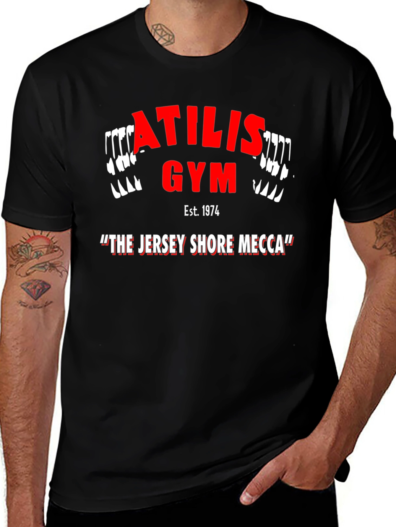 Atilis Gym Black T-Shirt - The Jersey Shore Mecca