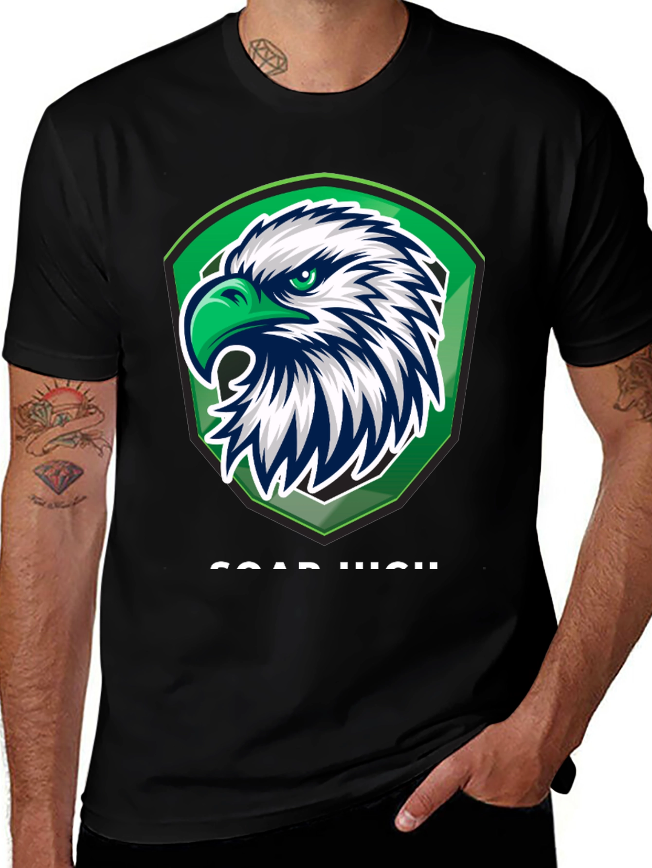 Variant 22 of Eagle Crest Graphic Tee - Soar High Design