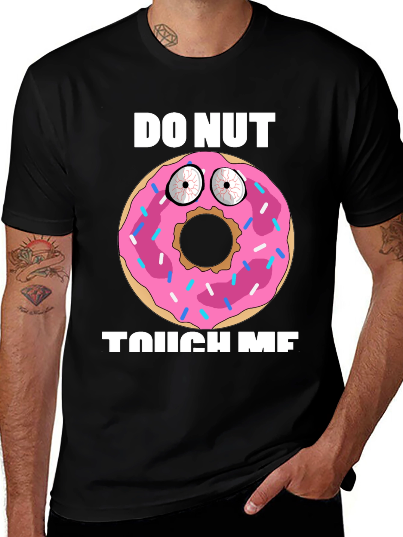 Funny Donut Graphic T-Shirt - Do Nut Touch Me!