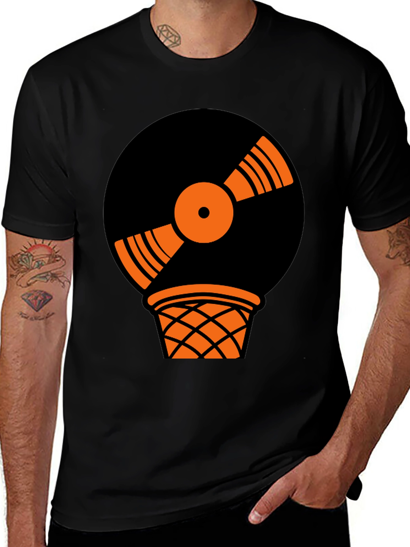 Variant 29 of Vinyl Record Basketball T-Shirt