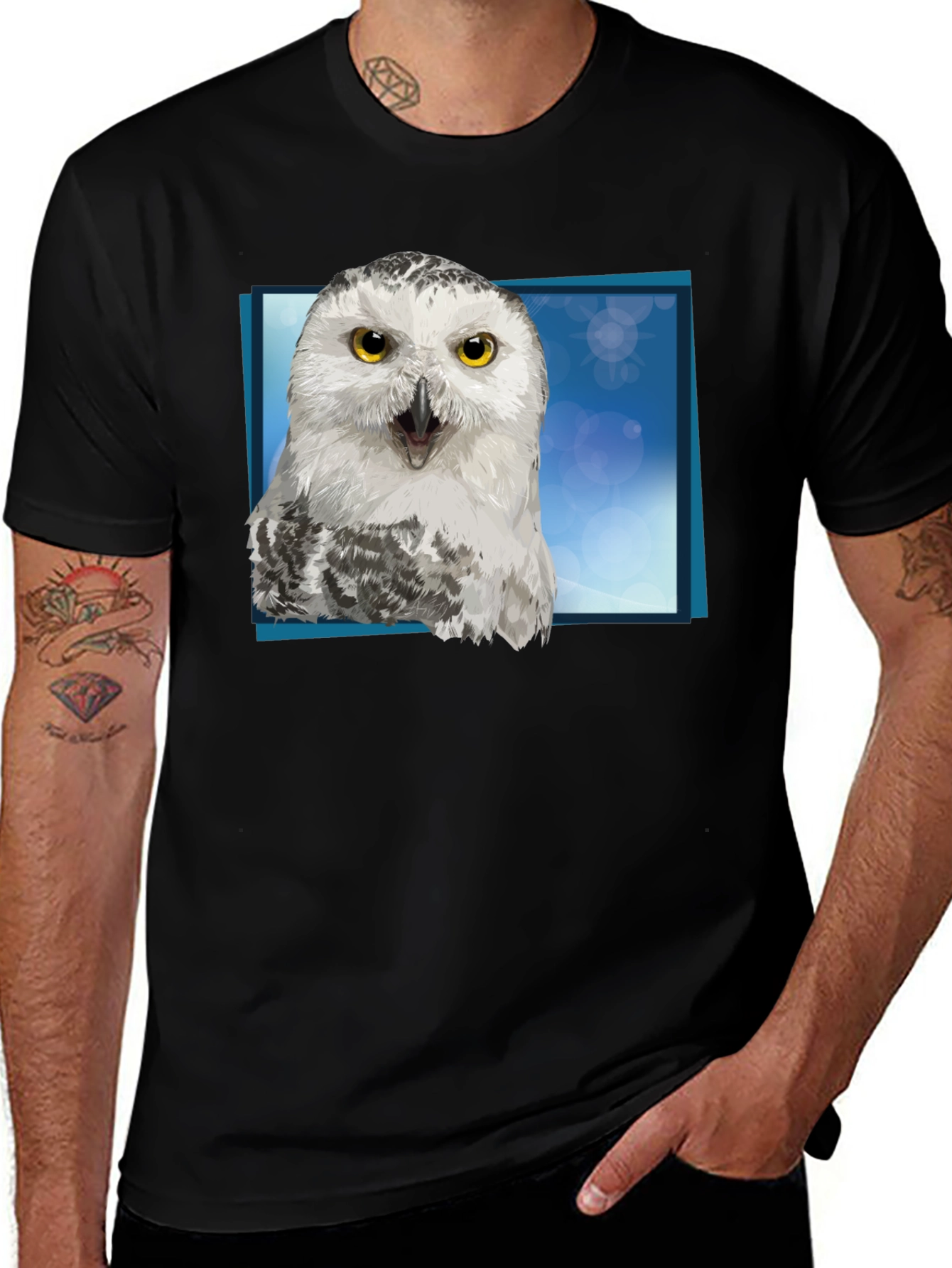 Variant 22 of Owl Graphic Tee - Unique Bird Print