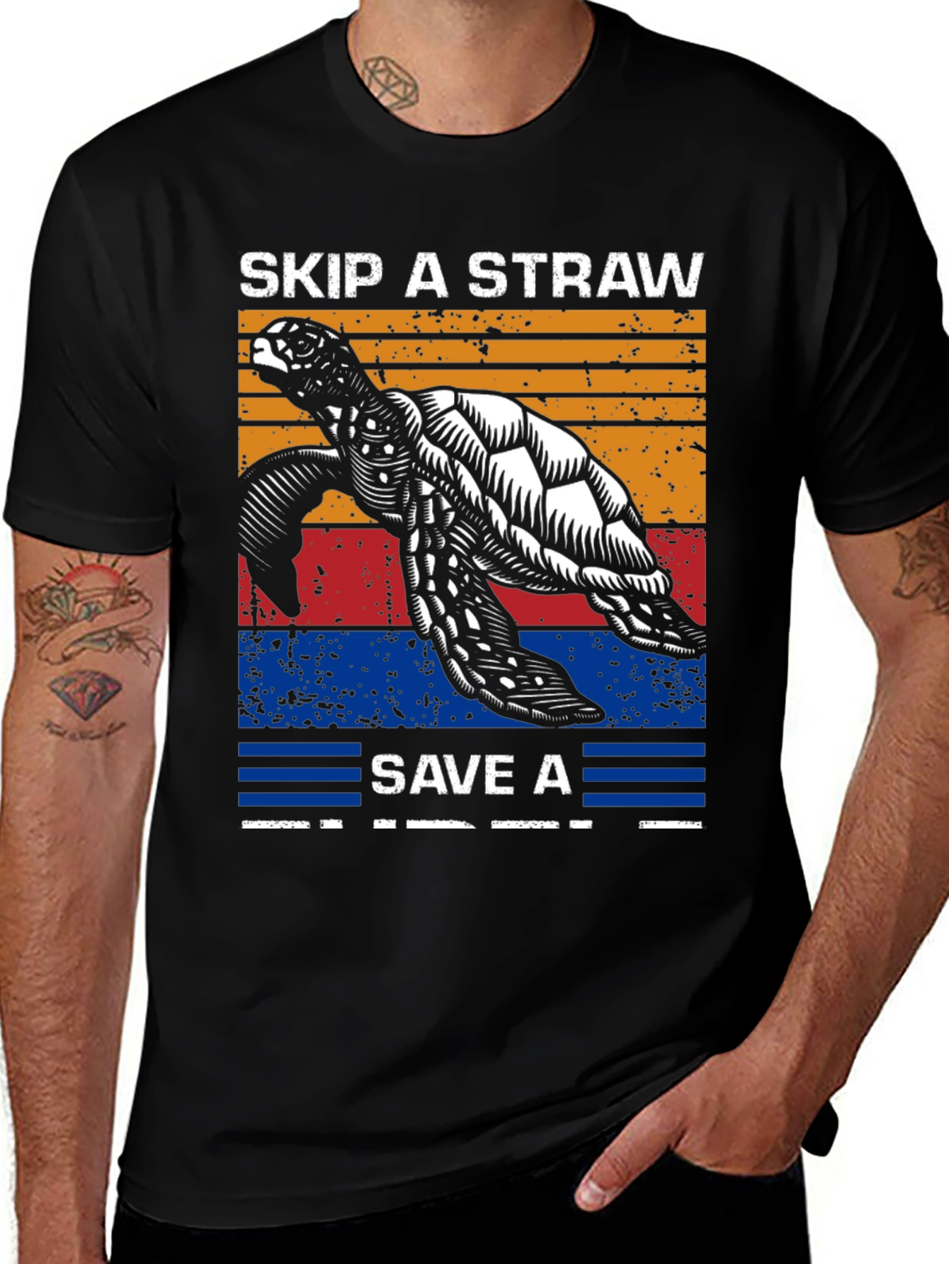 Skip a Straw, Save a Turtle Graphic Tee