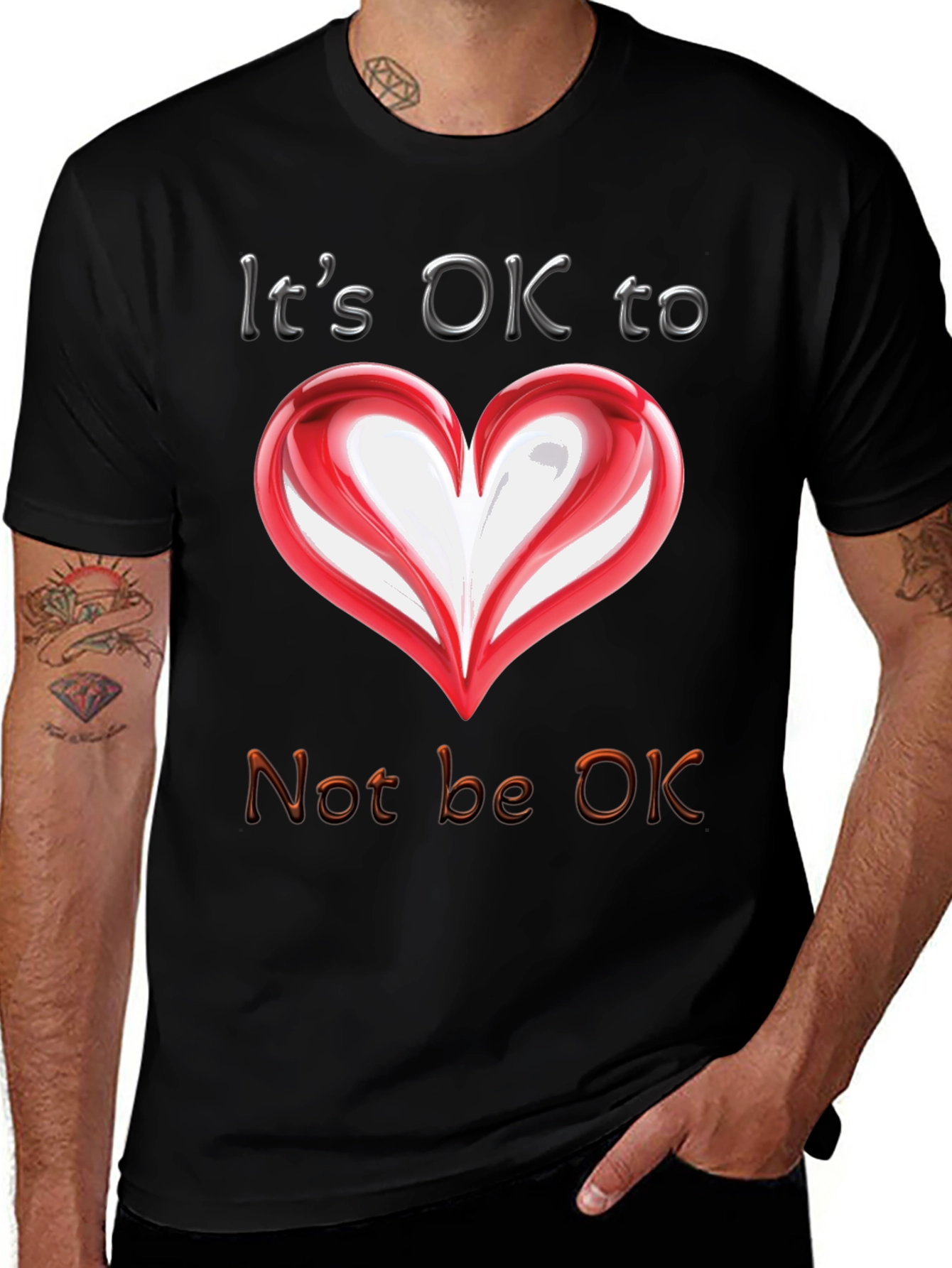 Variant 22 of It's OK to Not Be OK Heart T-Shirt
