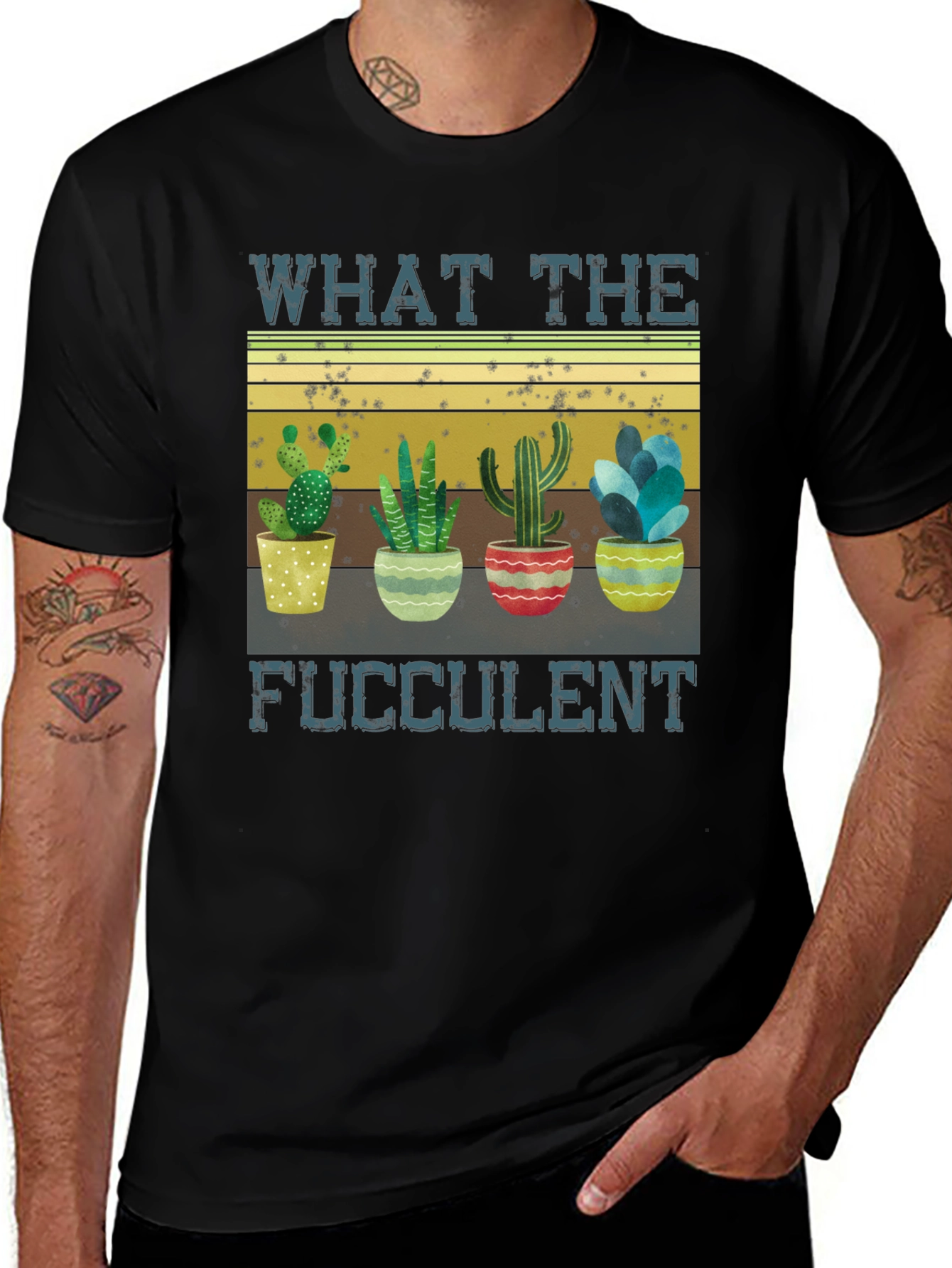 Variant 8 of What the Fucculent T-Shirt - Cactus Lover Tee