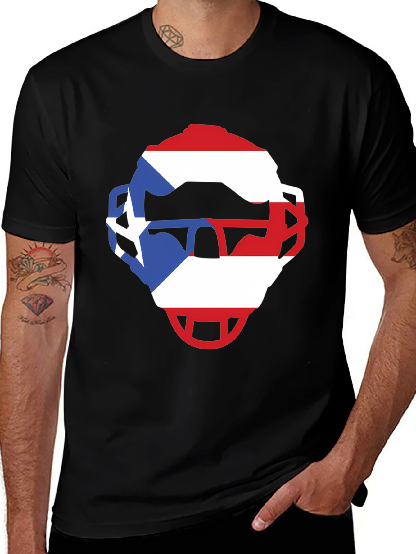 Variant 19 of Puerto Rico Flag Football Helmet T-Shirt