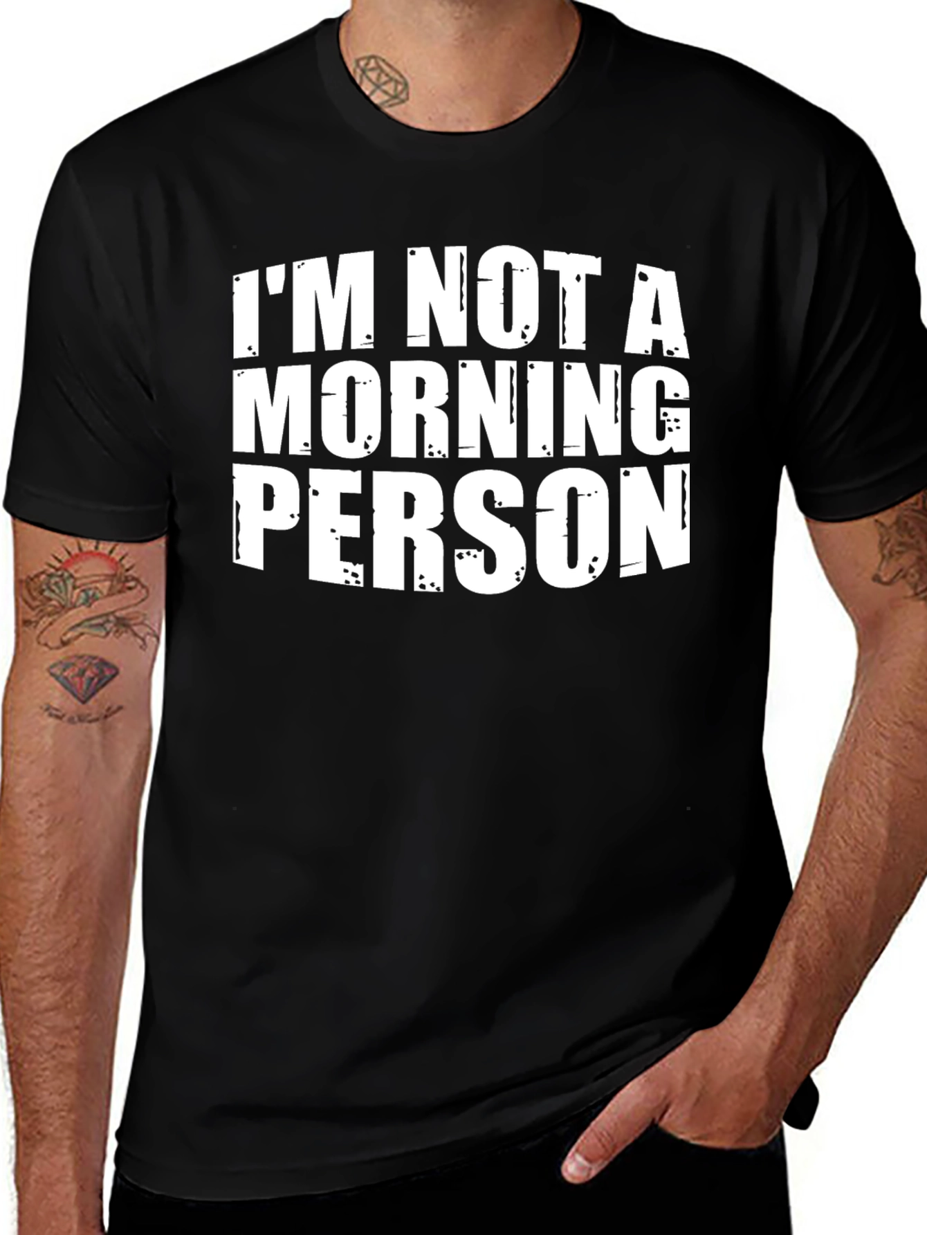 Variant 30 of I'm Not A Morning Person Black T-Shirt