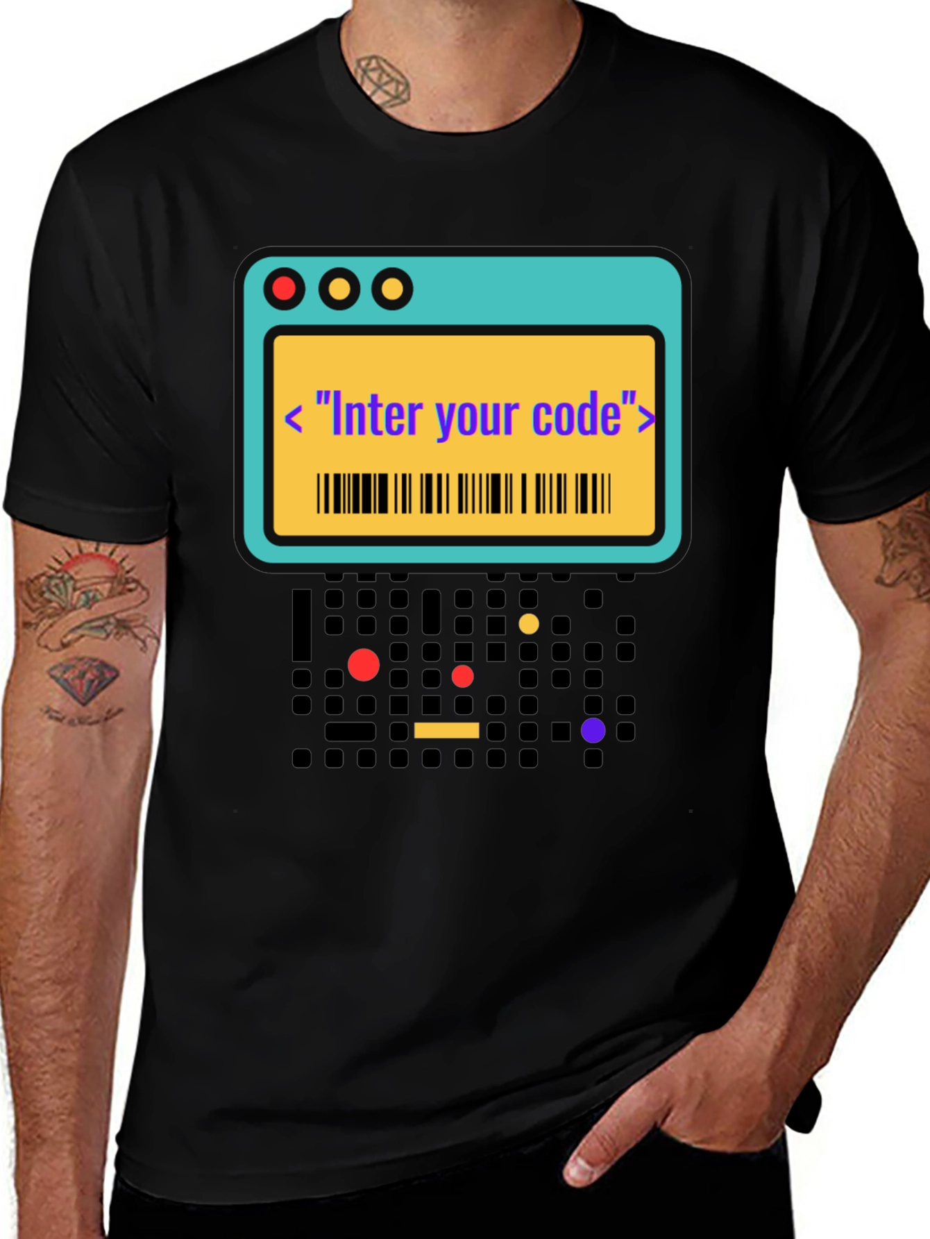 Variant 26 of Programmer Humor T-Shirt - Enter Your Code