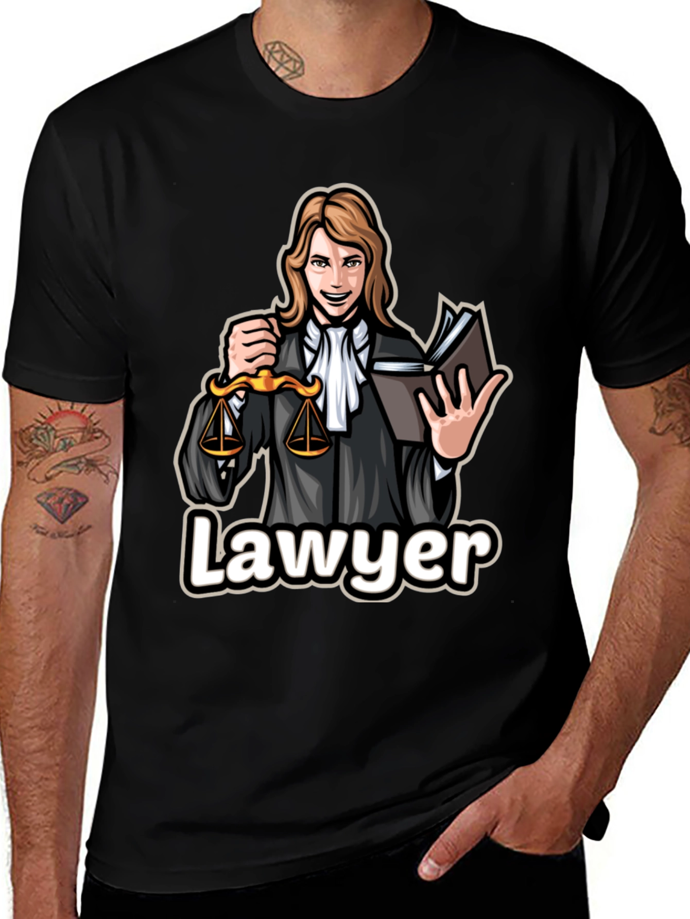 Variant 30 of Lawyer Cartoon Graphic T-Shirt